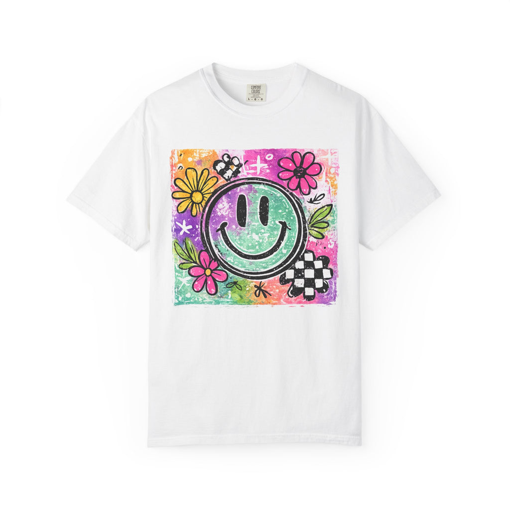 Smiley Flower Graphic T-Shirt