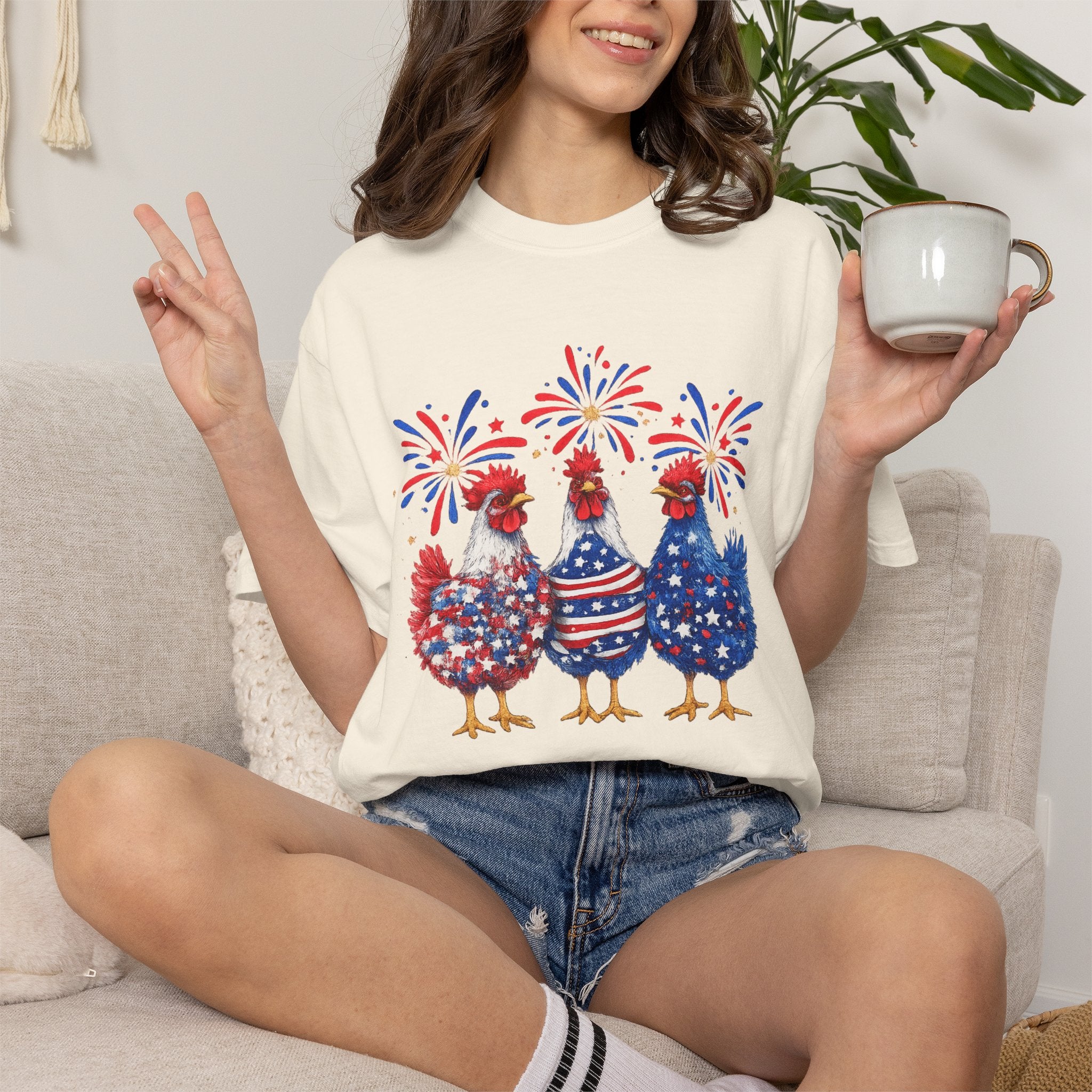 Patriotic Chickens T-Shirt