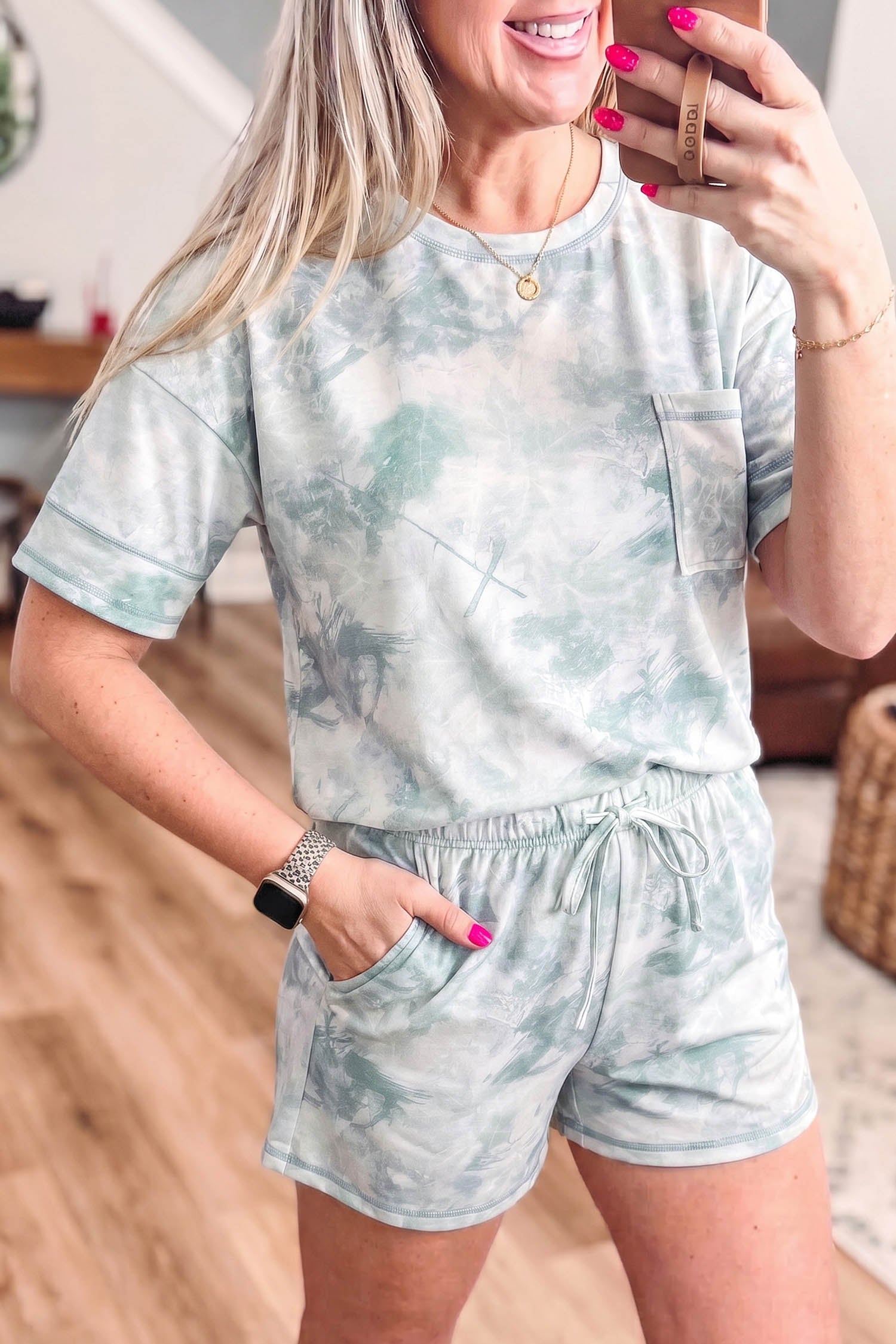 Casual Watercolor Two Piece Set