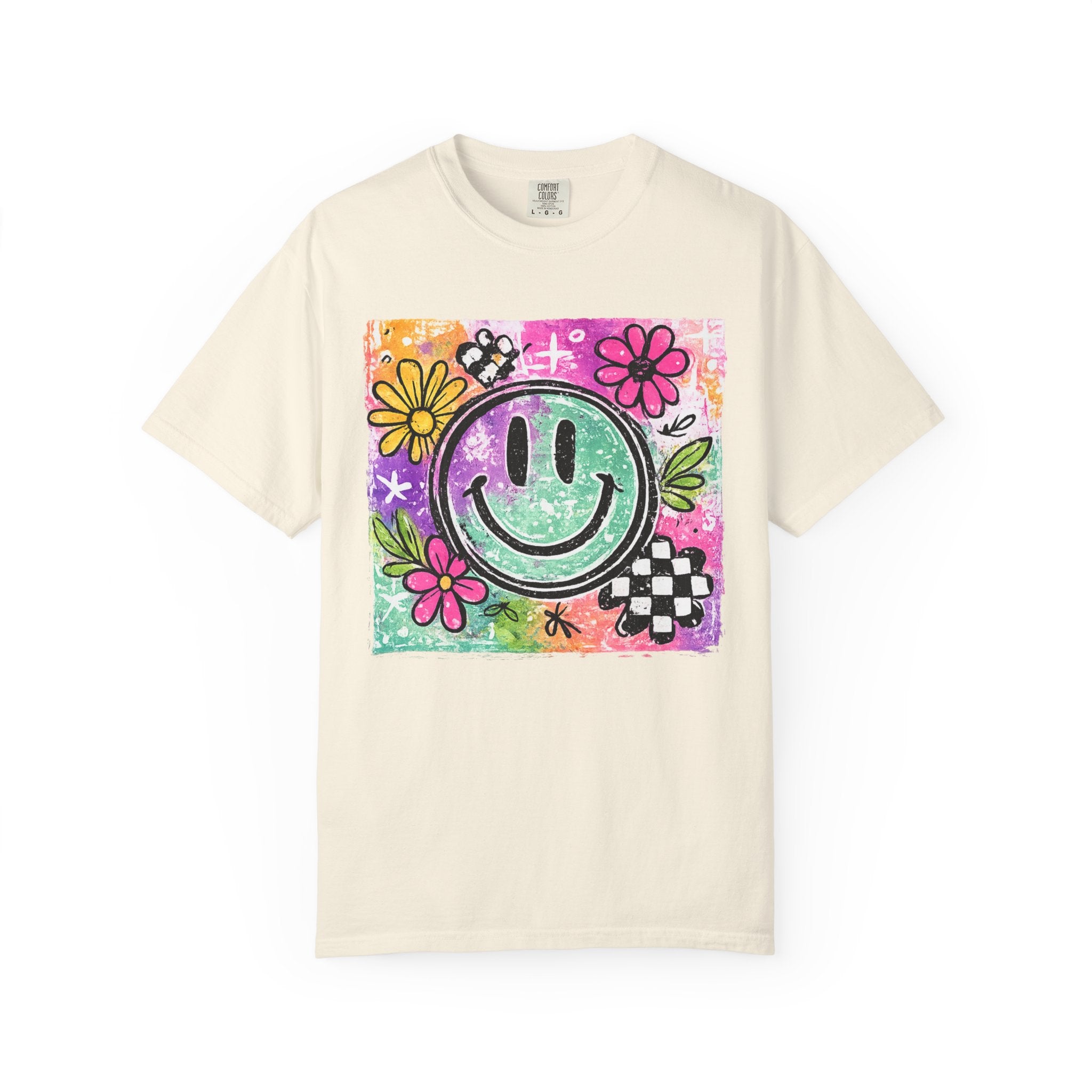 Smiley Flower Graphic T-Shirt