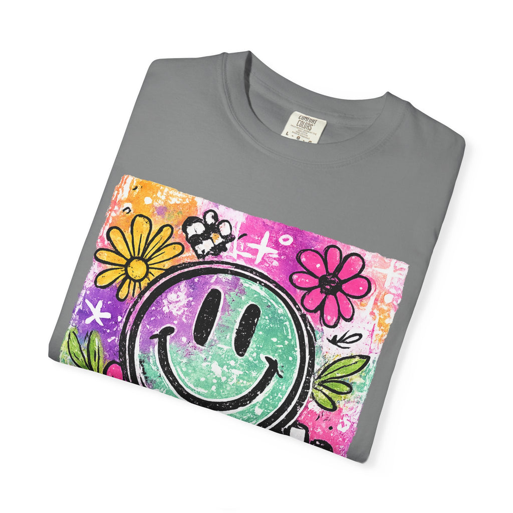 Smiley Flower Graphic T-Shirt