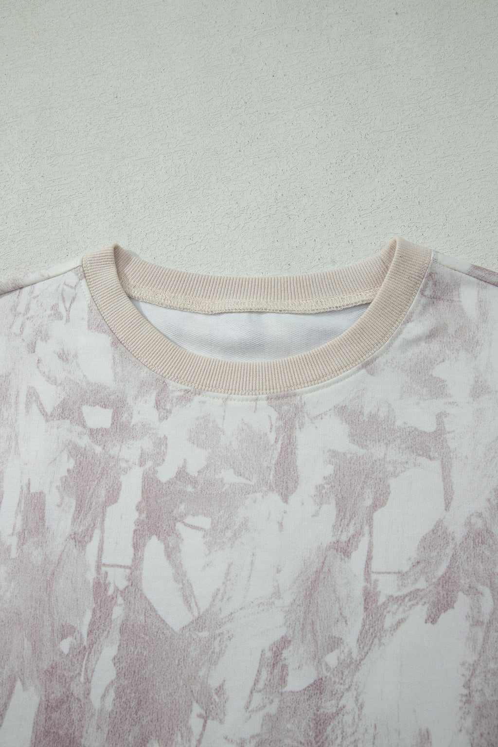 Gray Woodland Camo Print Raw Edge Cropped Set
