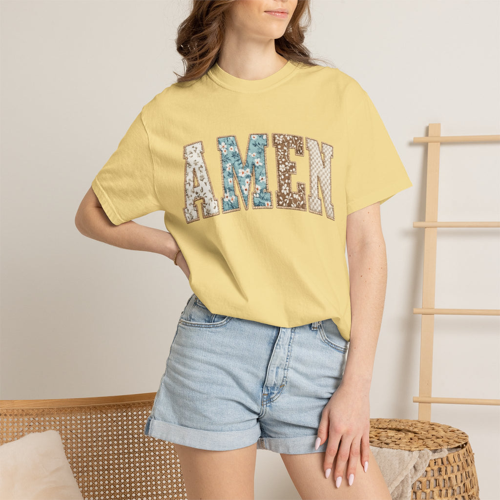 Amen Floral Patch T-Shirt