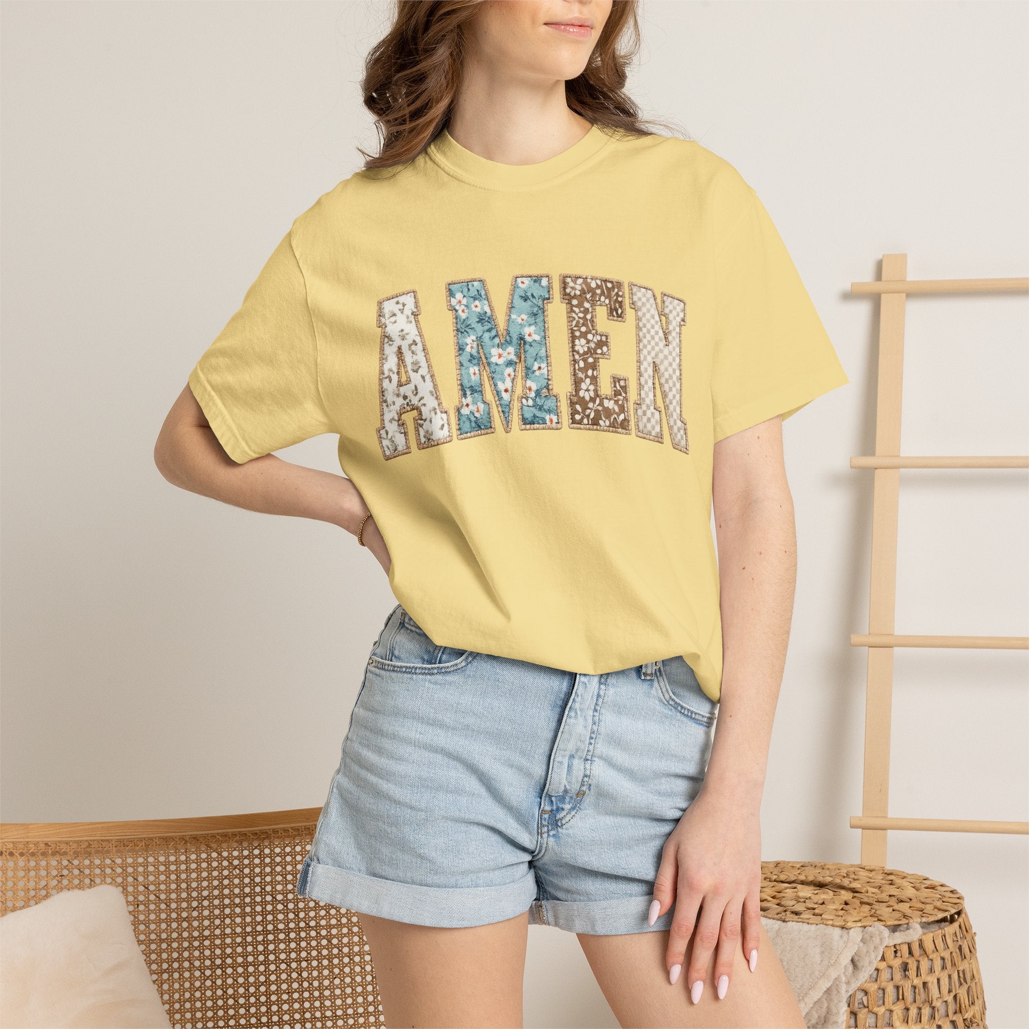 Amen Floral Patch T-Shirt