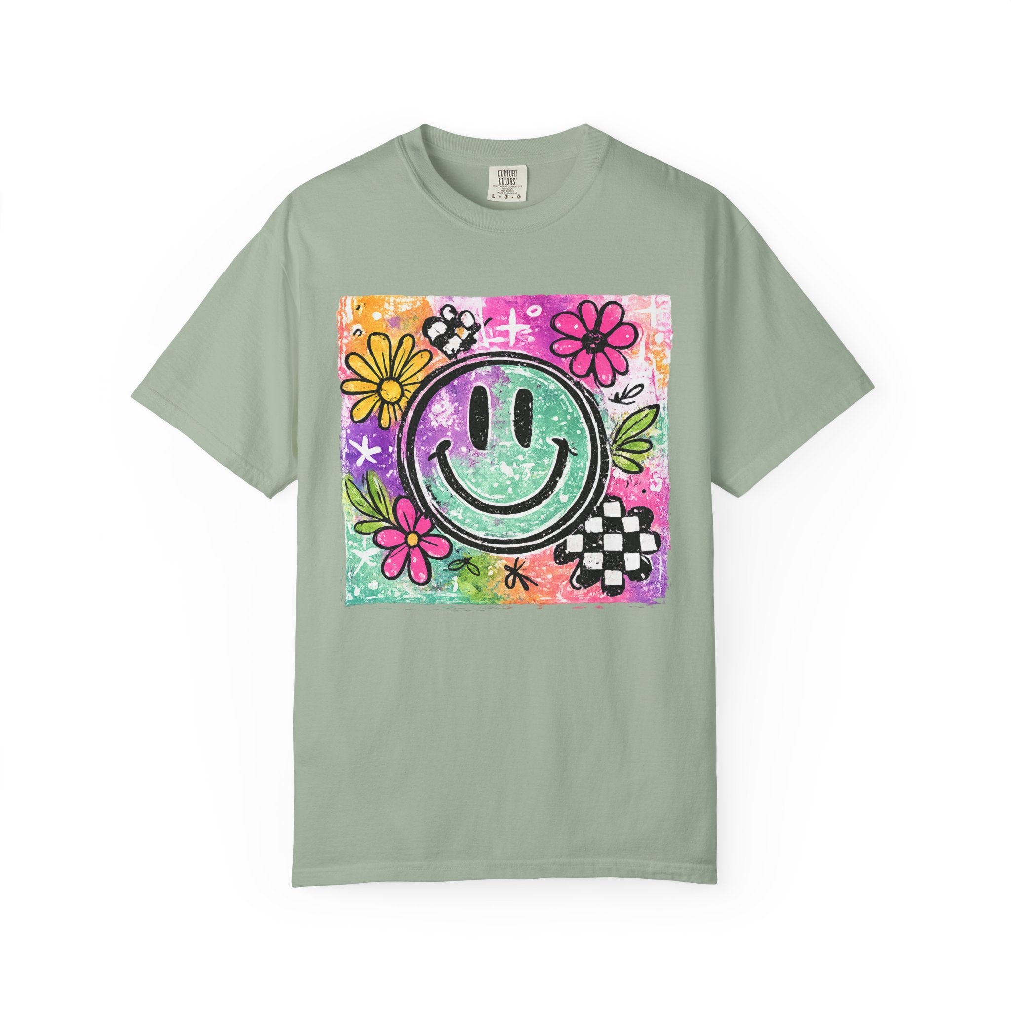 Smiley Flower Graphic T-Shirt