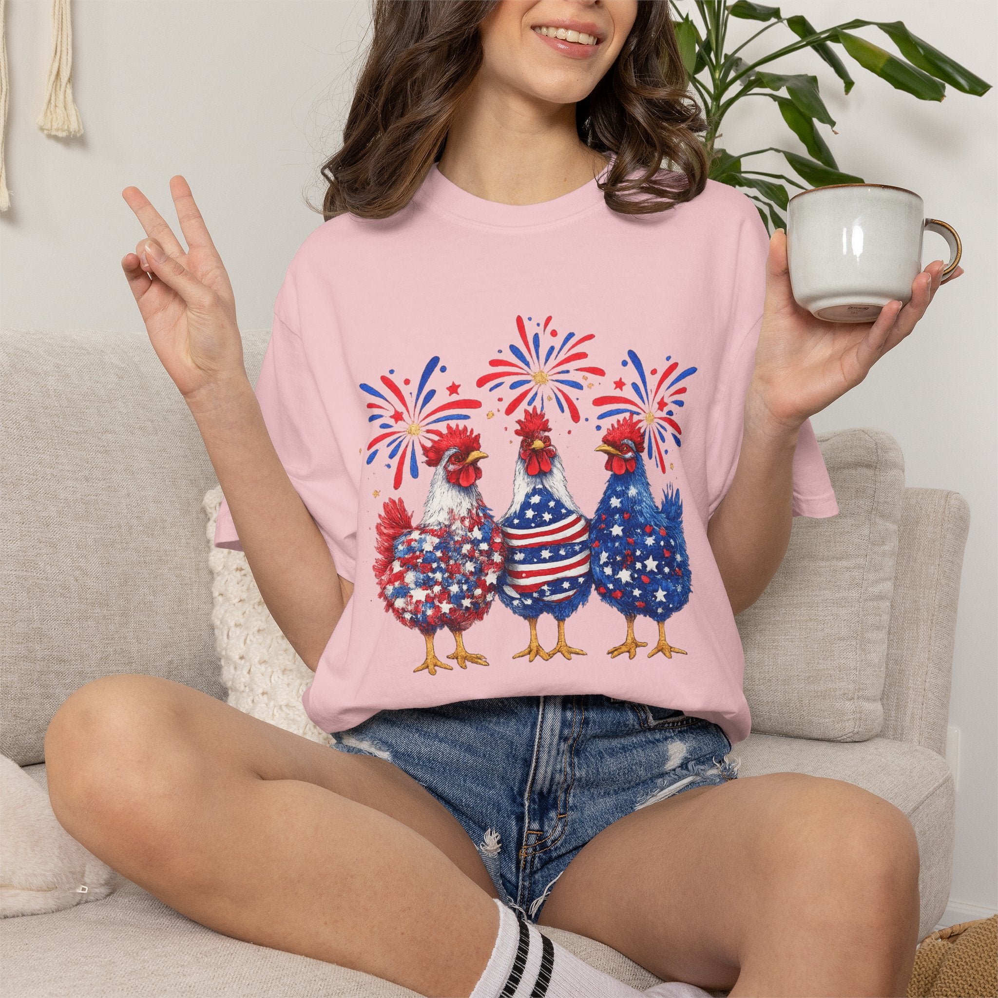 Patriotic Chickens T-Shirt