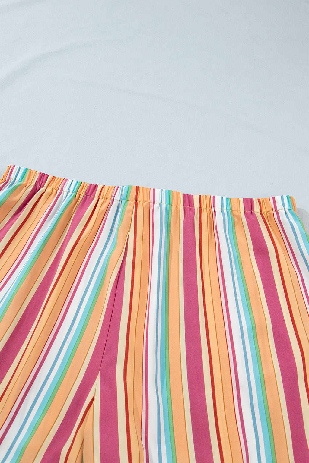 Plus Size Elastic Waist Ruffle Hem Shorts