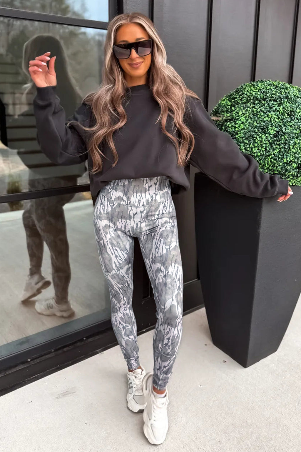 Camouflage Pattern High Waist Leggings