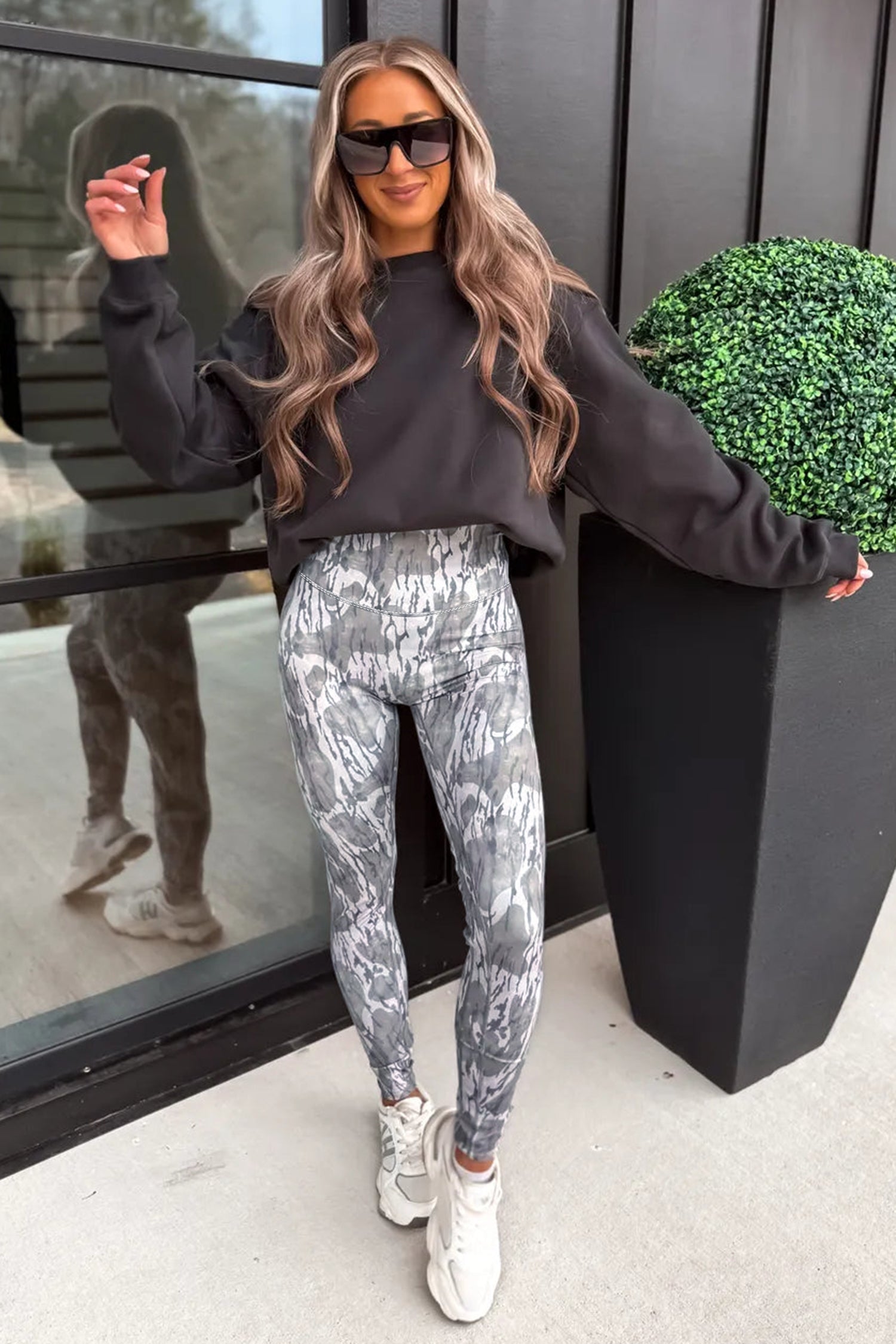 Camouflage Pattern High Waist Leggings