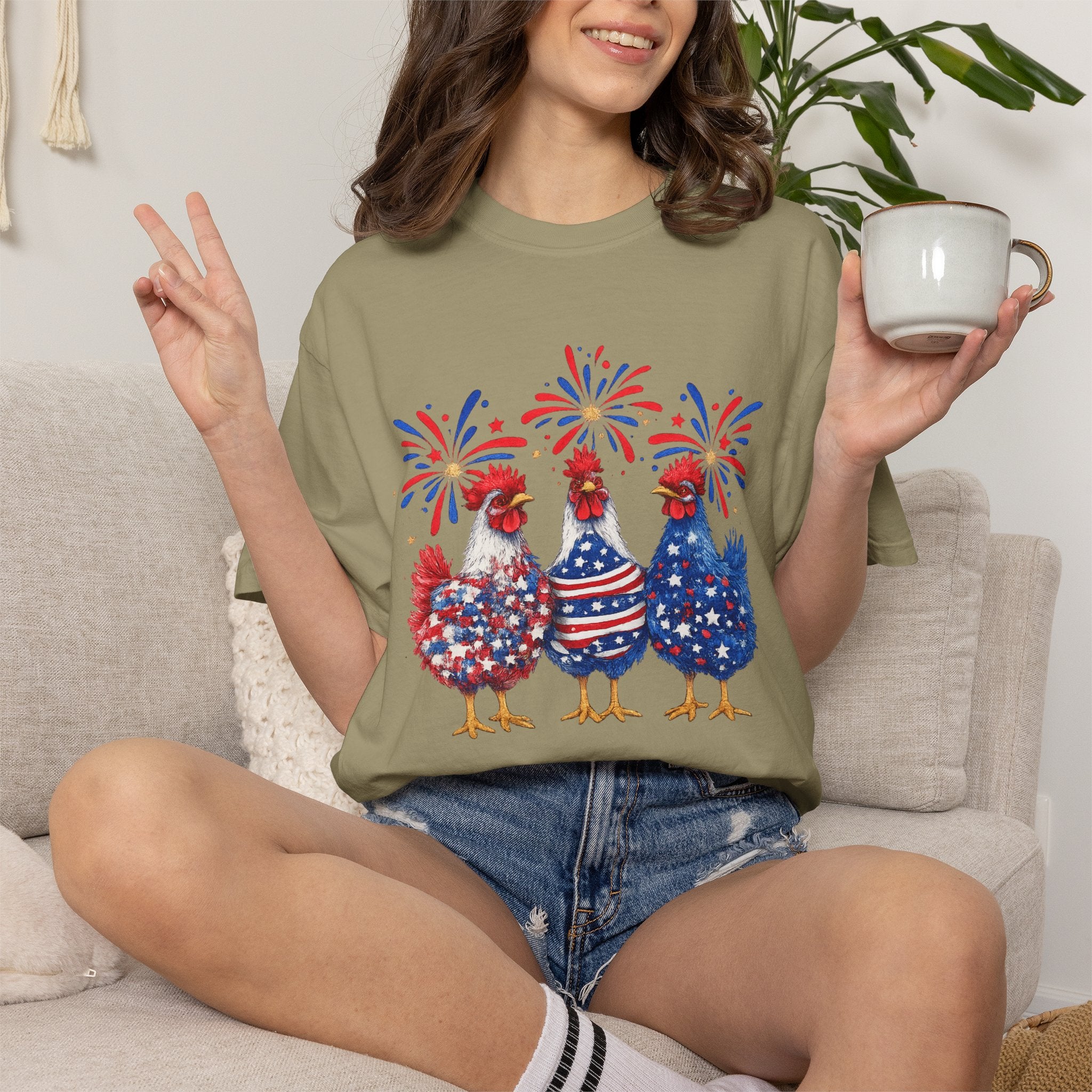 Patriotic Chickens T-Shirt