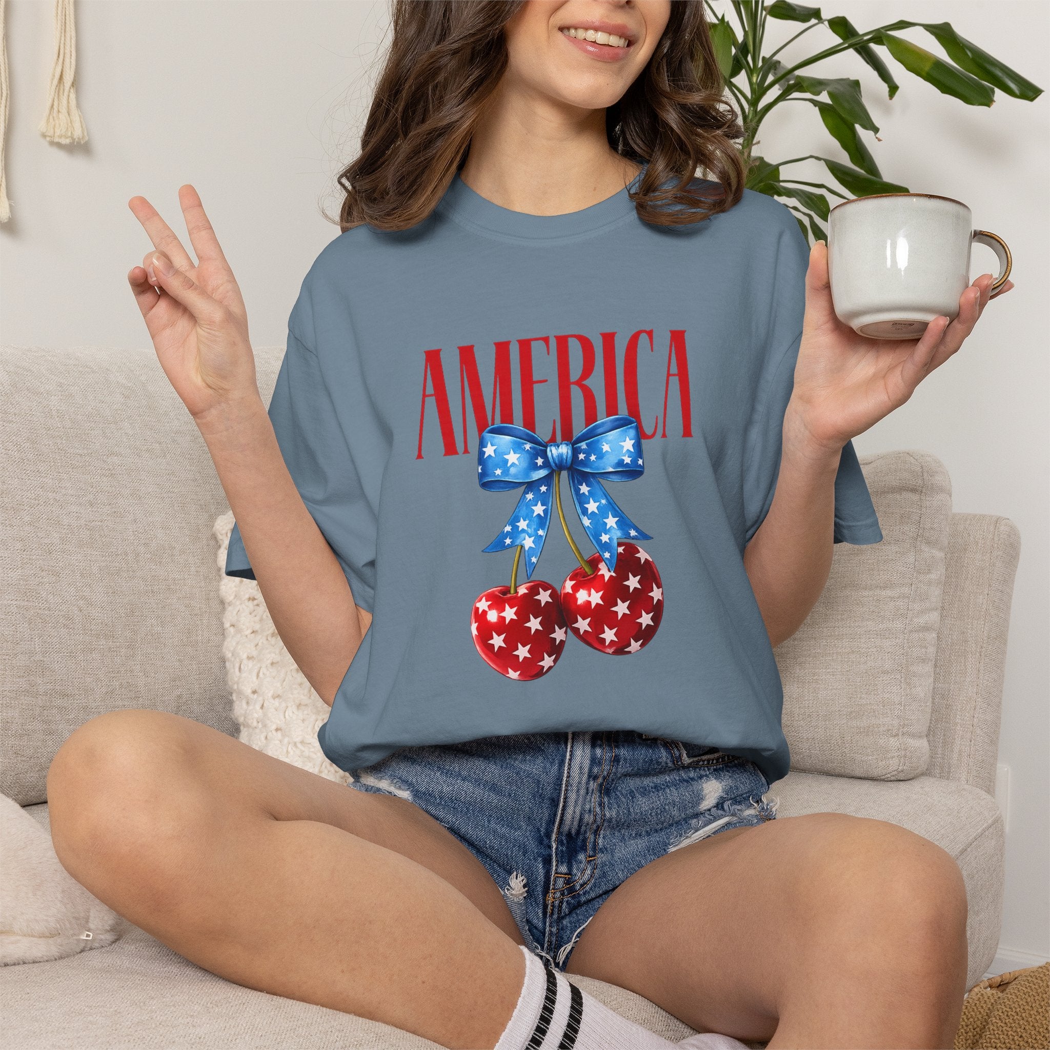 America Cherry Graphic T-Shirt