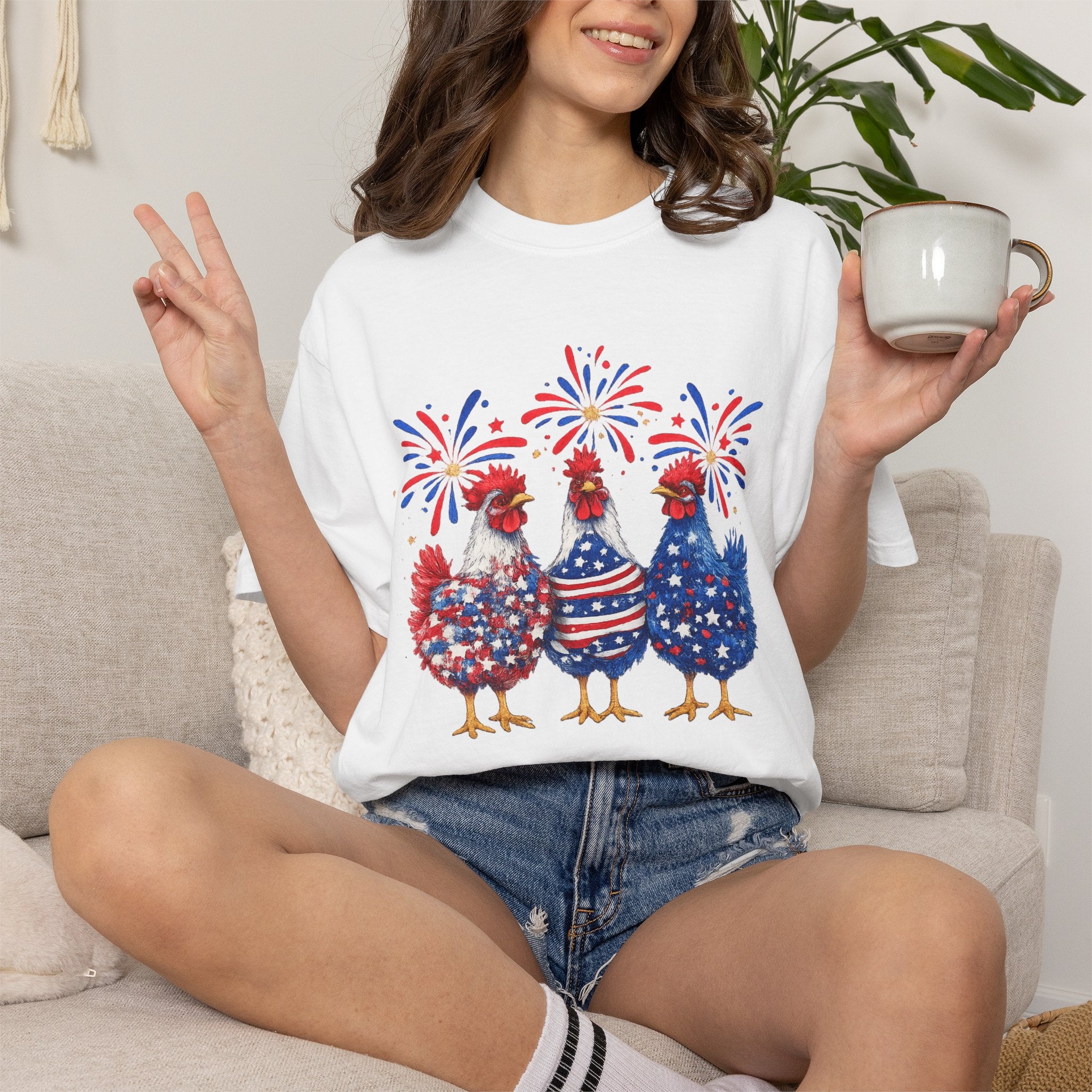 Patriotic Chickens T-Shirt