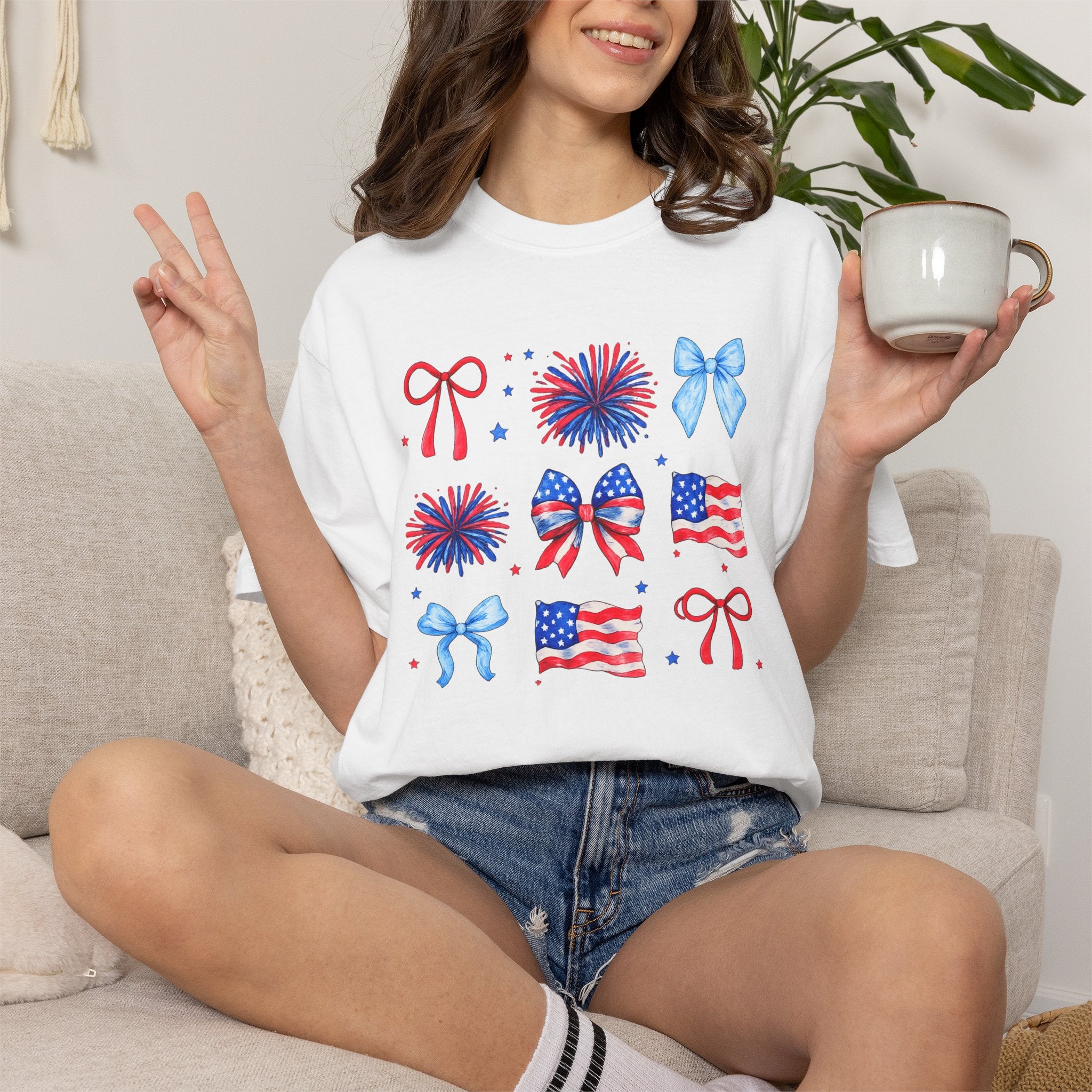 Patriotic Fourth of July Icons T-Shirt
