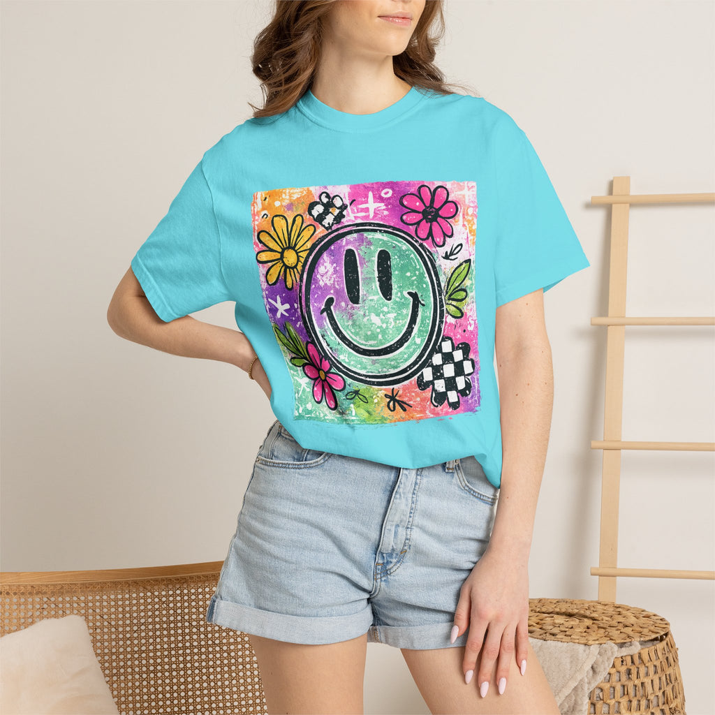Smiley Flower Graphic T-Shirt