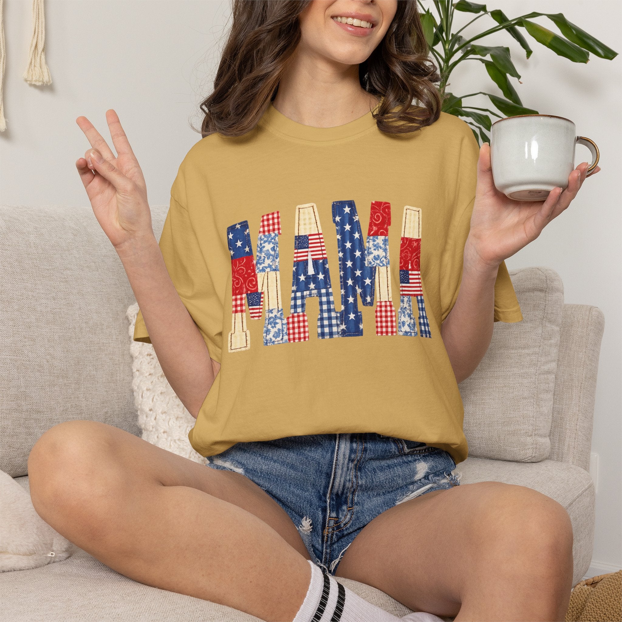 Mama Patriotic Graphic T-Shirt