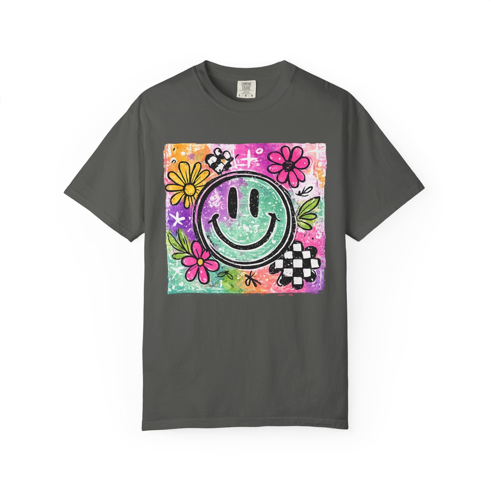 Smiley Flower Graphic T-Shirt