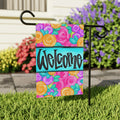 Welcome Floral Garden Flag