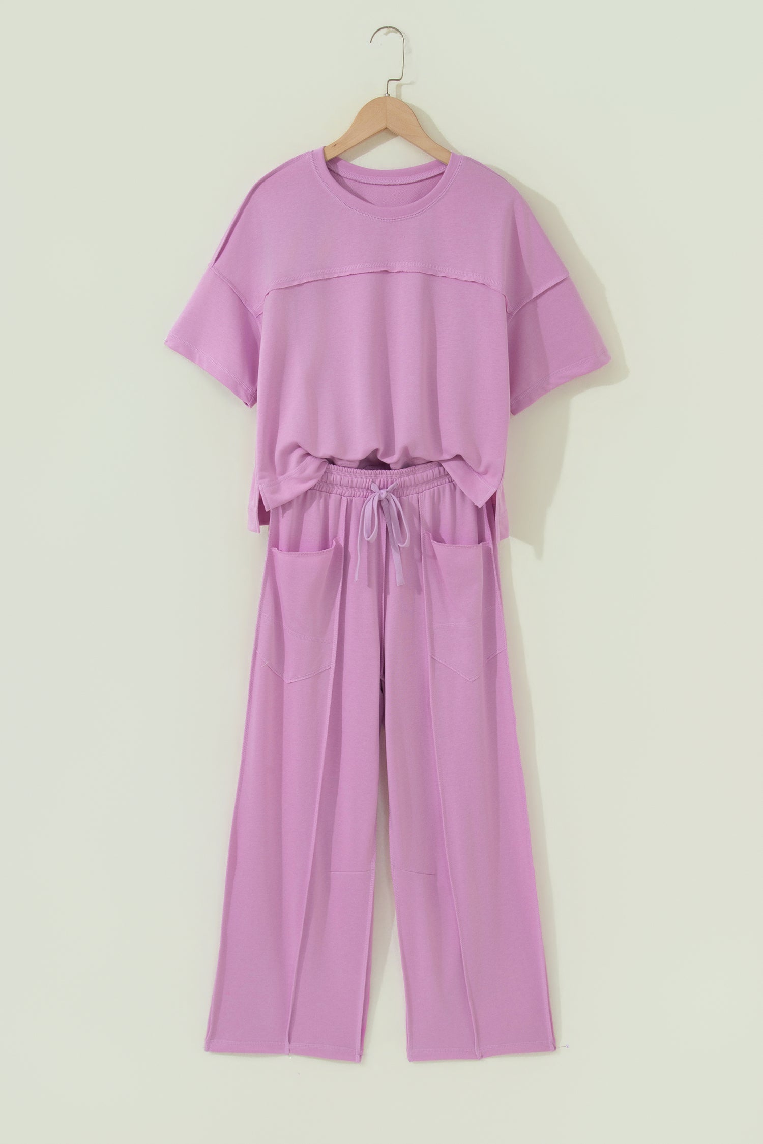 Drop Shoulder Boxy Tee and Barrel Pants Set