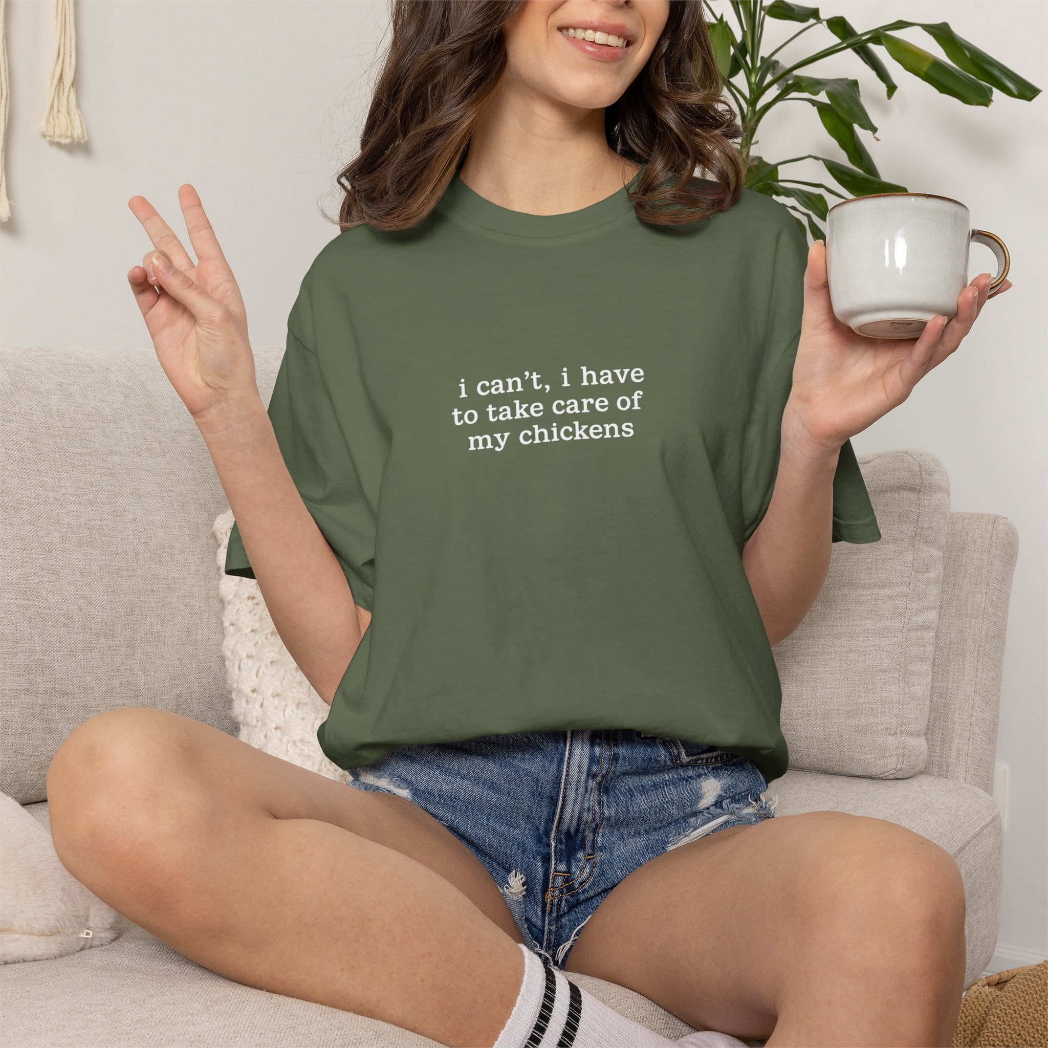 I Can't I Have To take Care of My Chickens T-Shirt