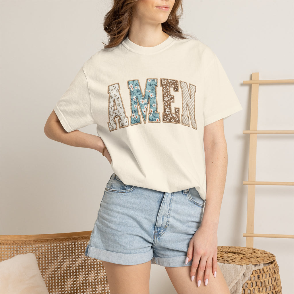Amen Floral Patch T-Shirt