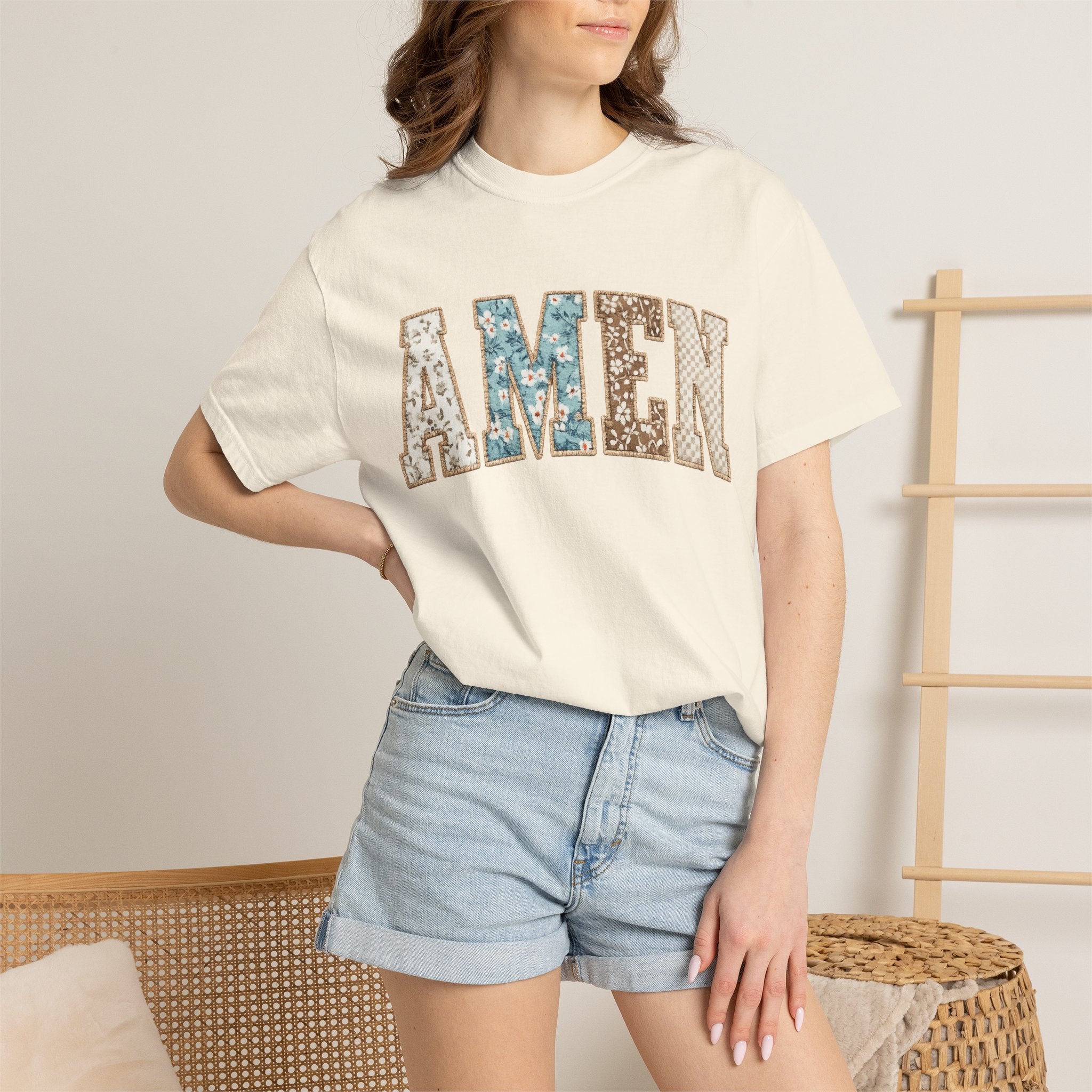 Amen Floral Patch T-Shirt