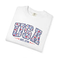 USA Floral Patriotic T-Shirt — EST. 1776