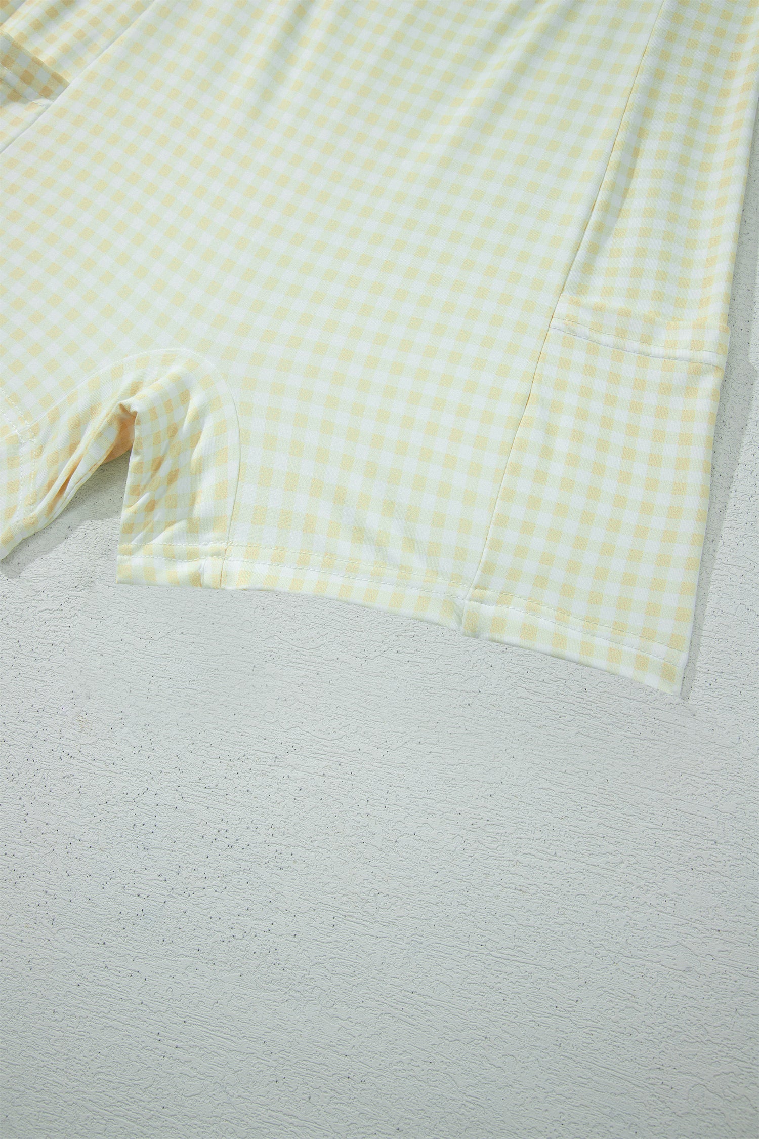 Gingham Contrast Patchwork Loose Mini Dress