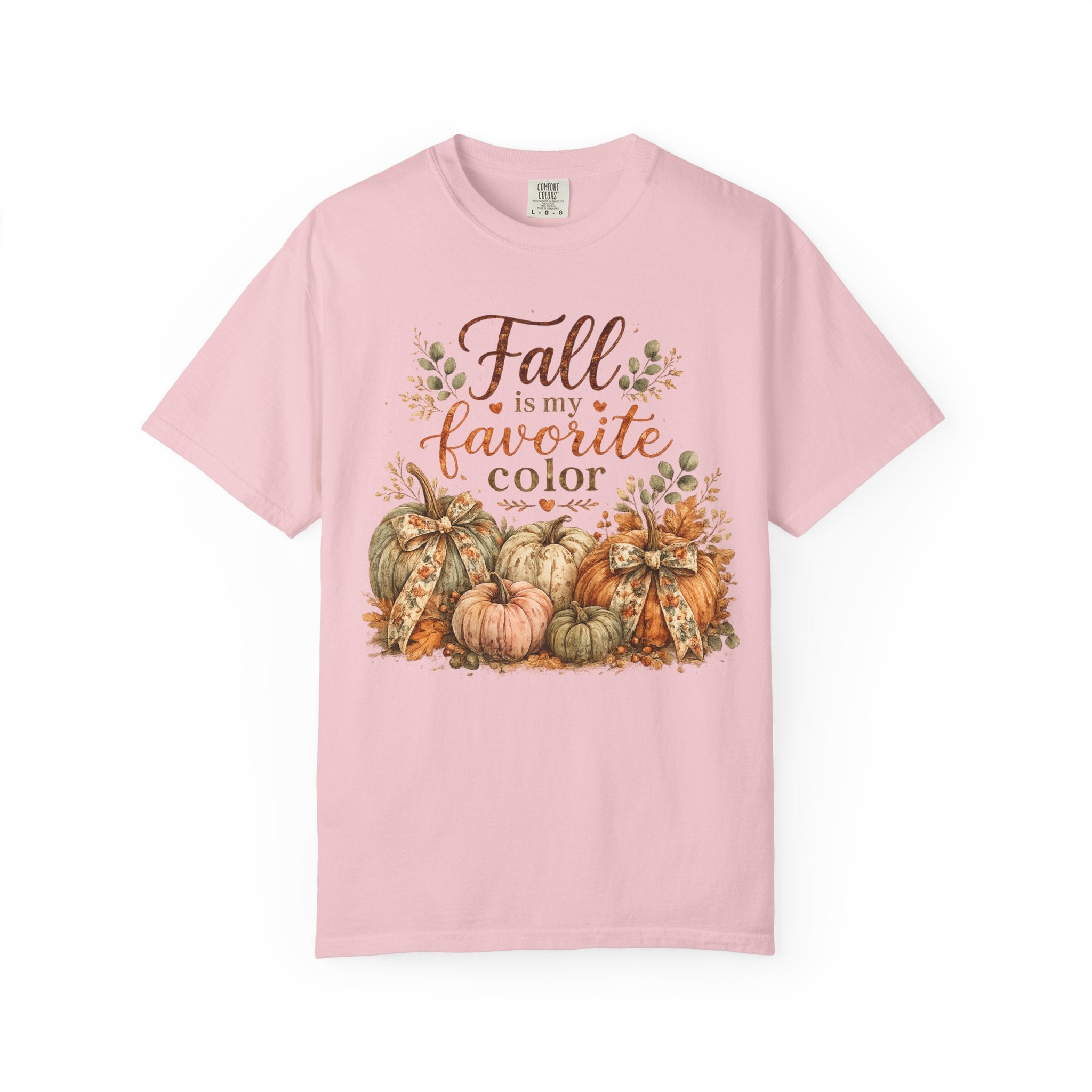 Fall Is My Favorite Color T-Shirt — Pumpkin & Autumn Leaves Tee