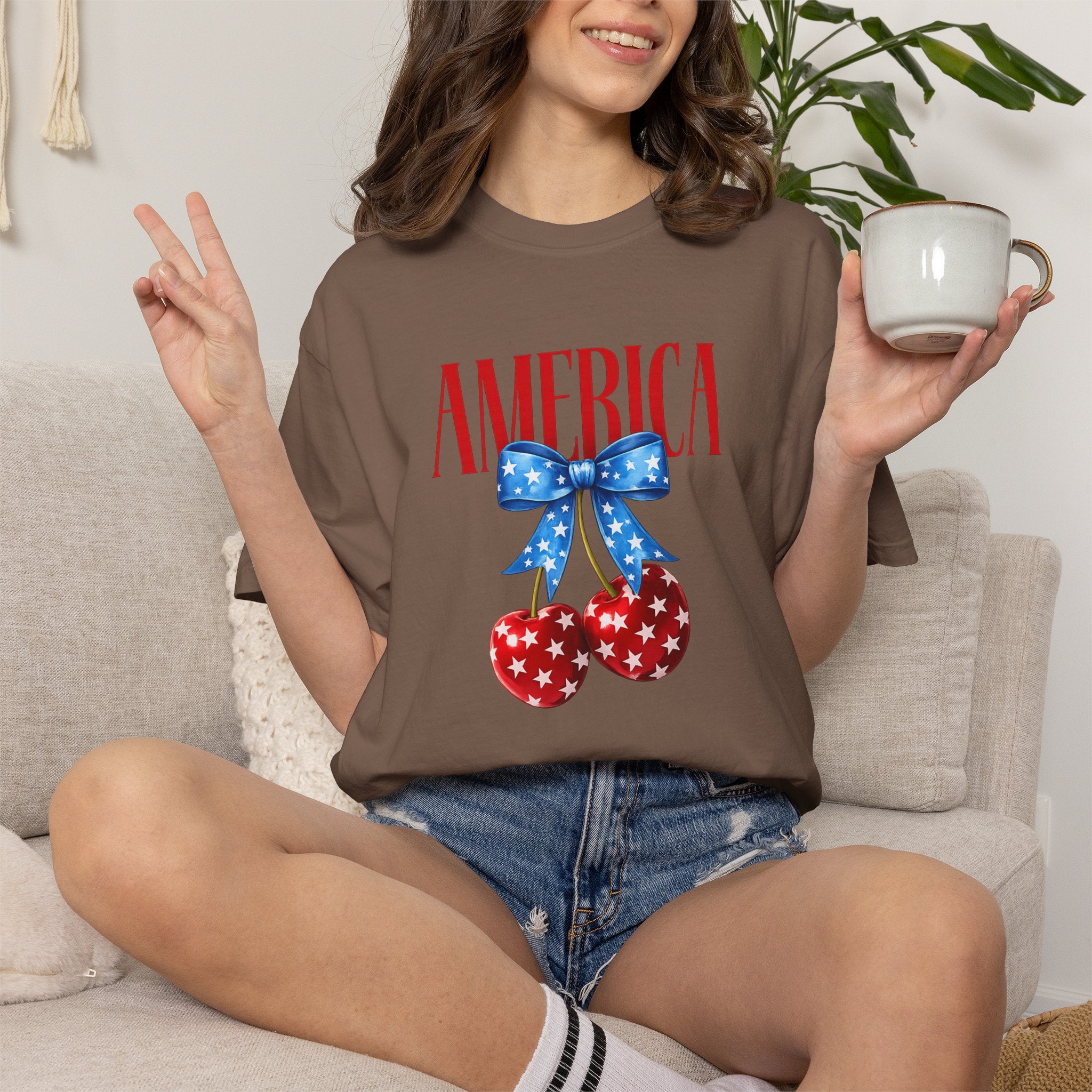 America Cherry Graphic T-Shirt