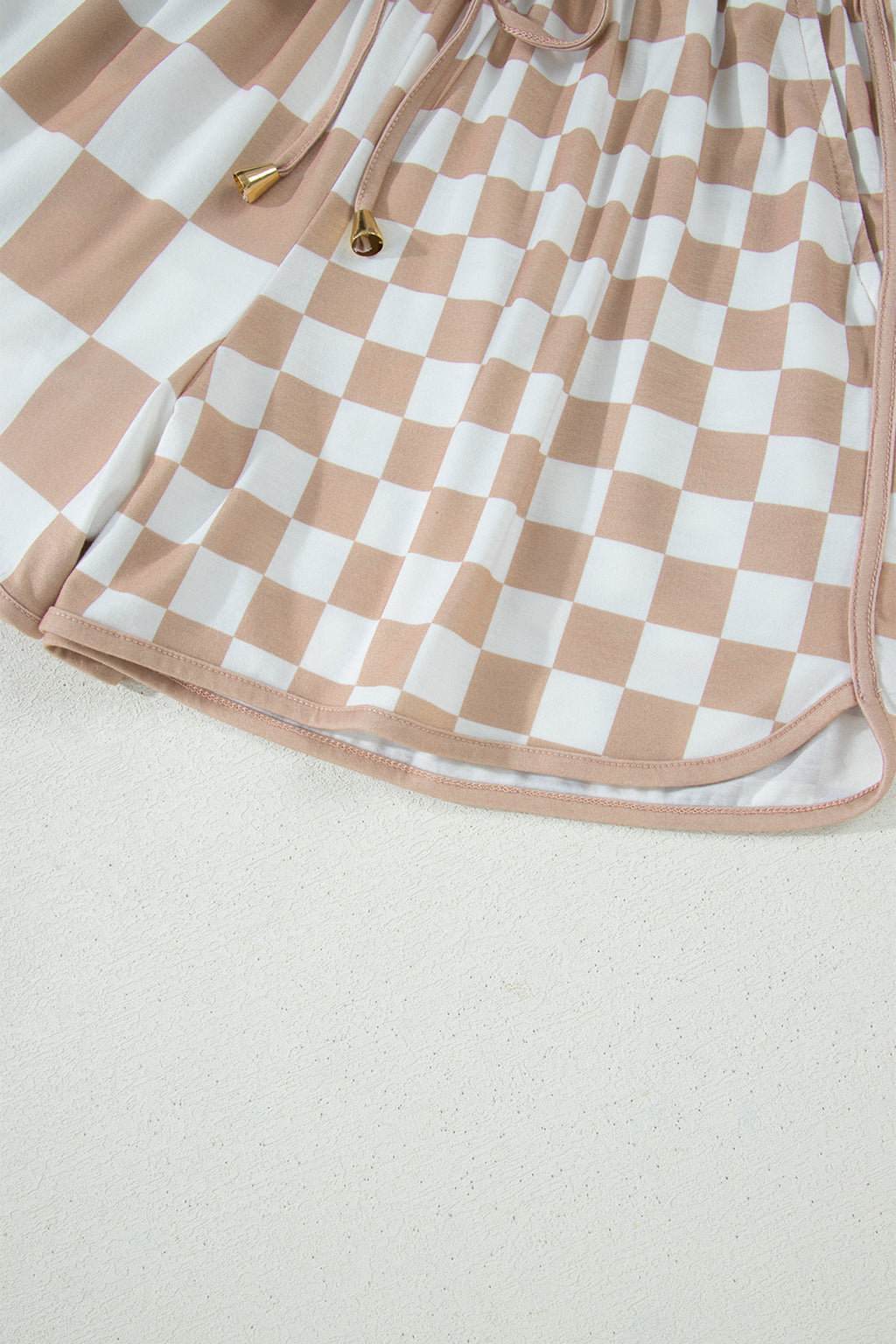 Double Checkered Print Shorts