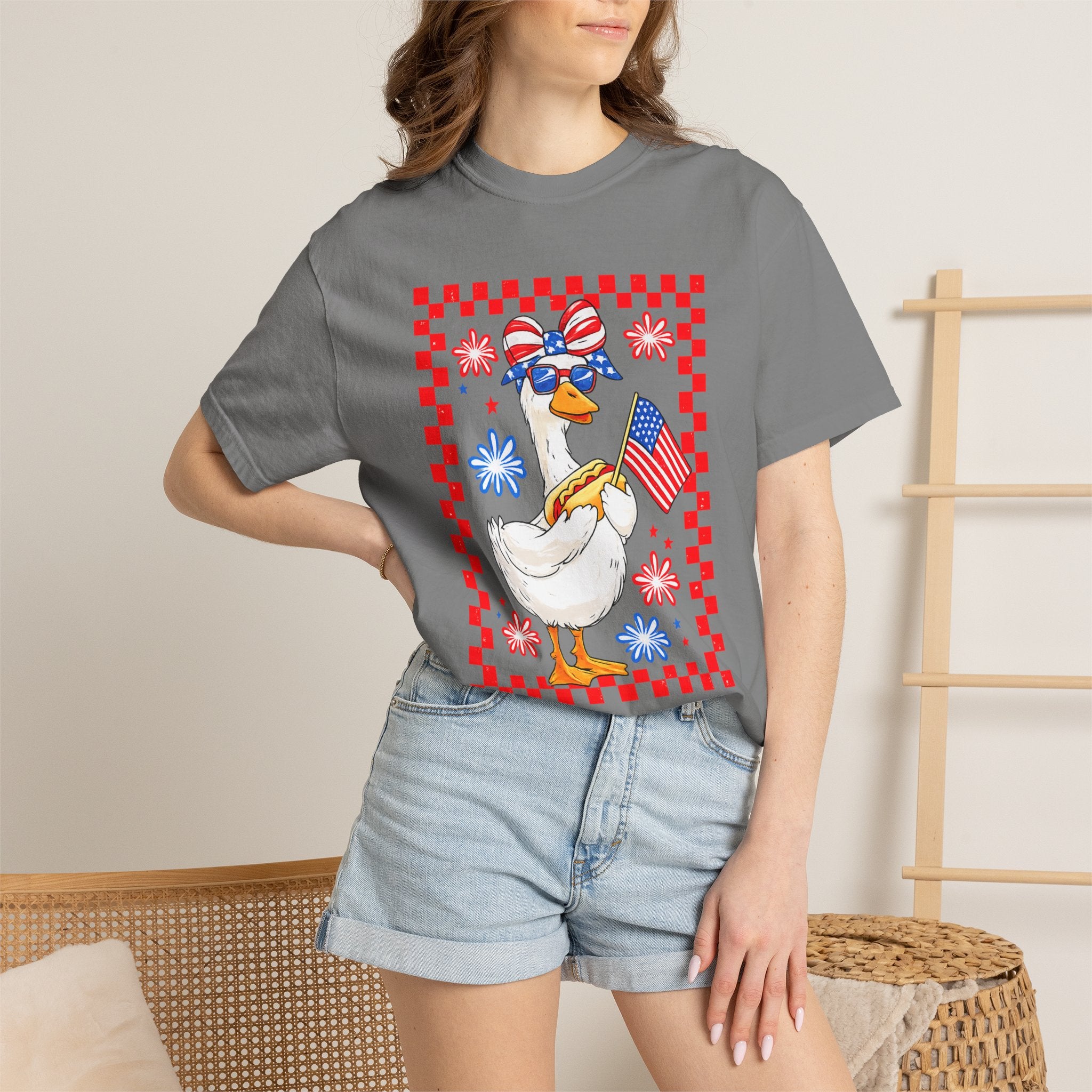 Patriotic Goose Graphic T-Shirt