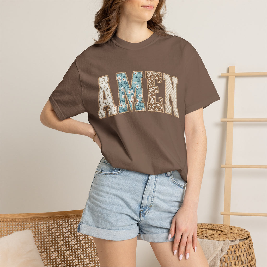 Amen Floral Patch T-Shirt