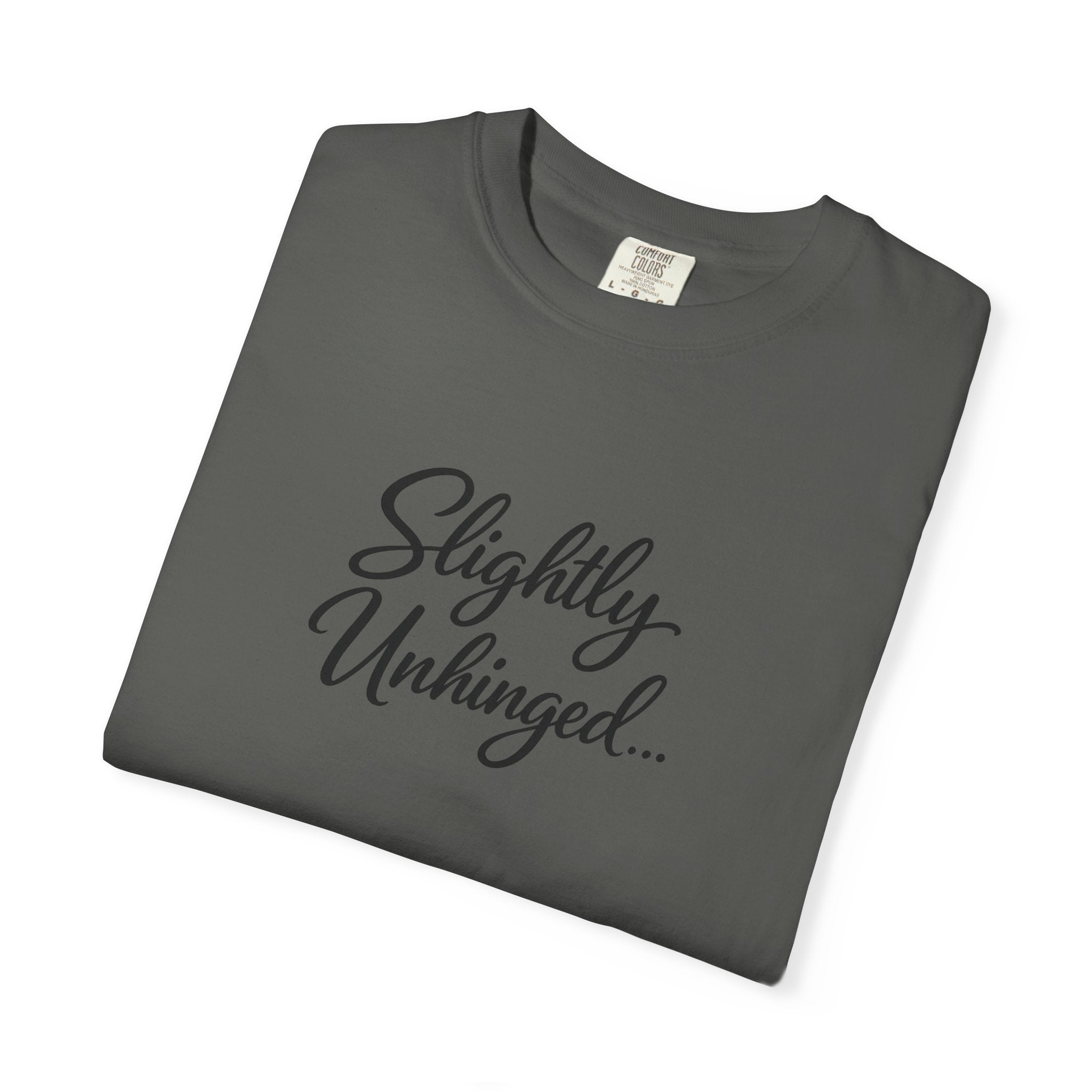 Slightly Unhinged T-Shirt — Vintage Script Graphic Tee