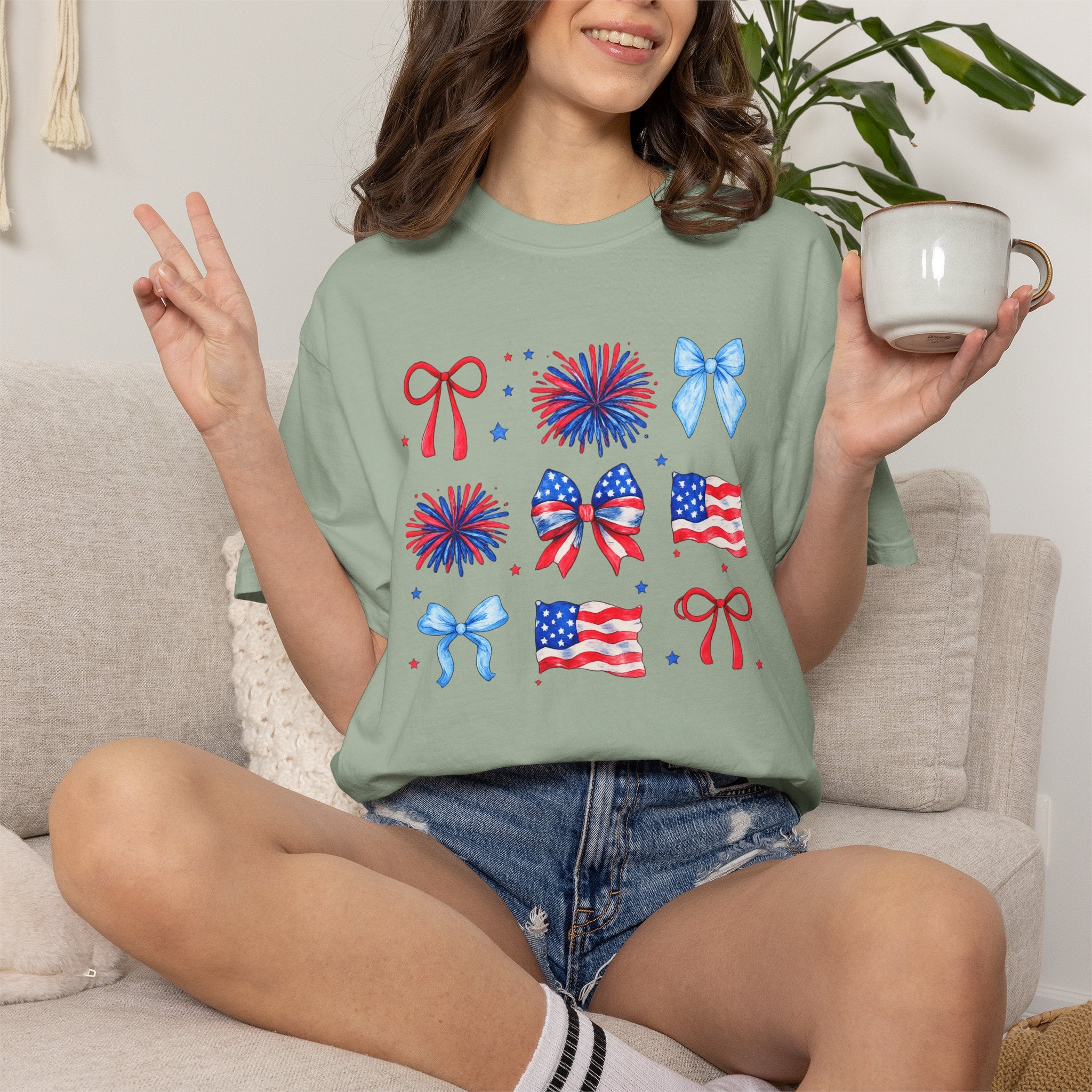 Patriotic Fourth of July Icons T-Shirt