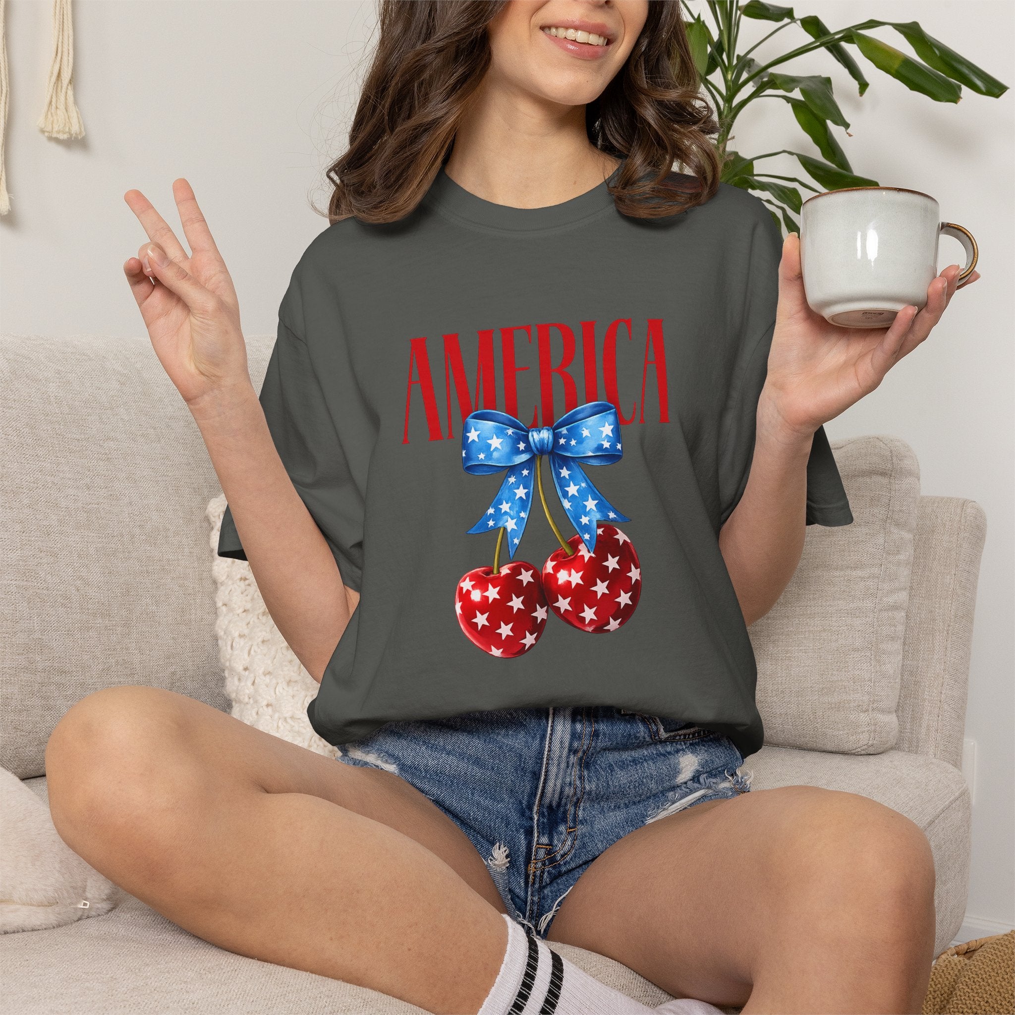 America Cherry Graphic T-Shirt