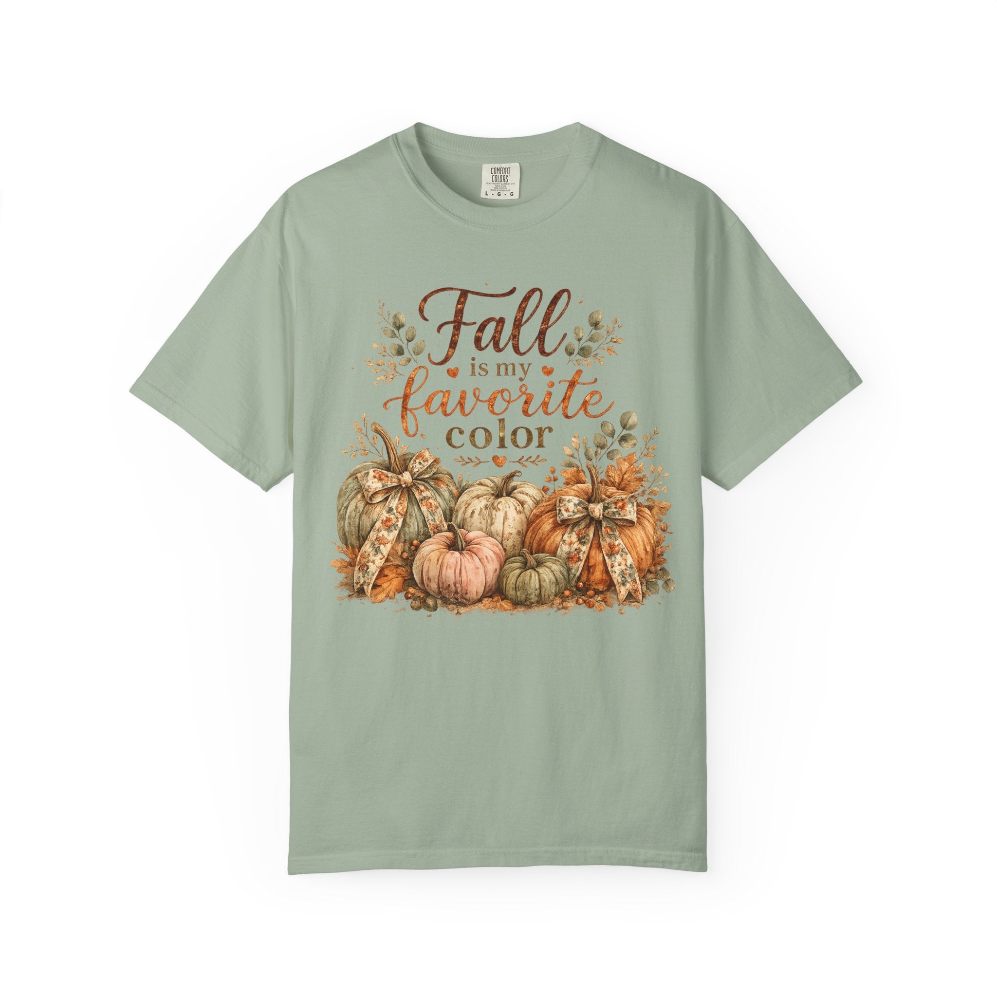 Fall Is My Favorite Color T-Shirt — Pumpkin & Autumn Leaves Tee