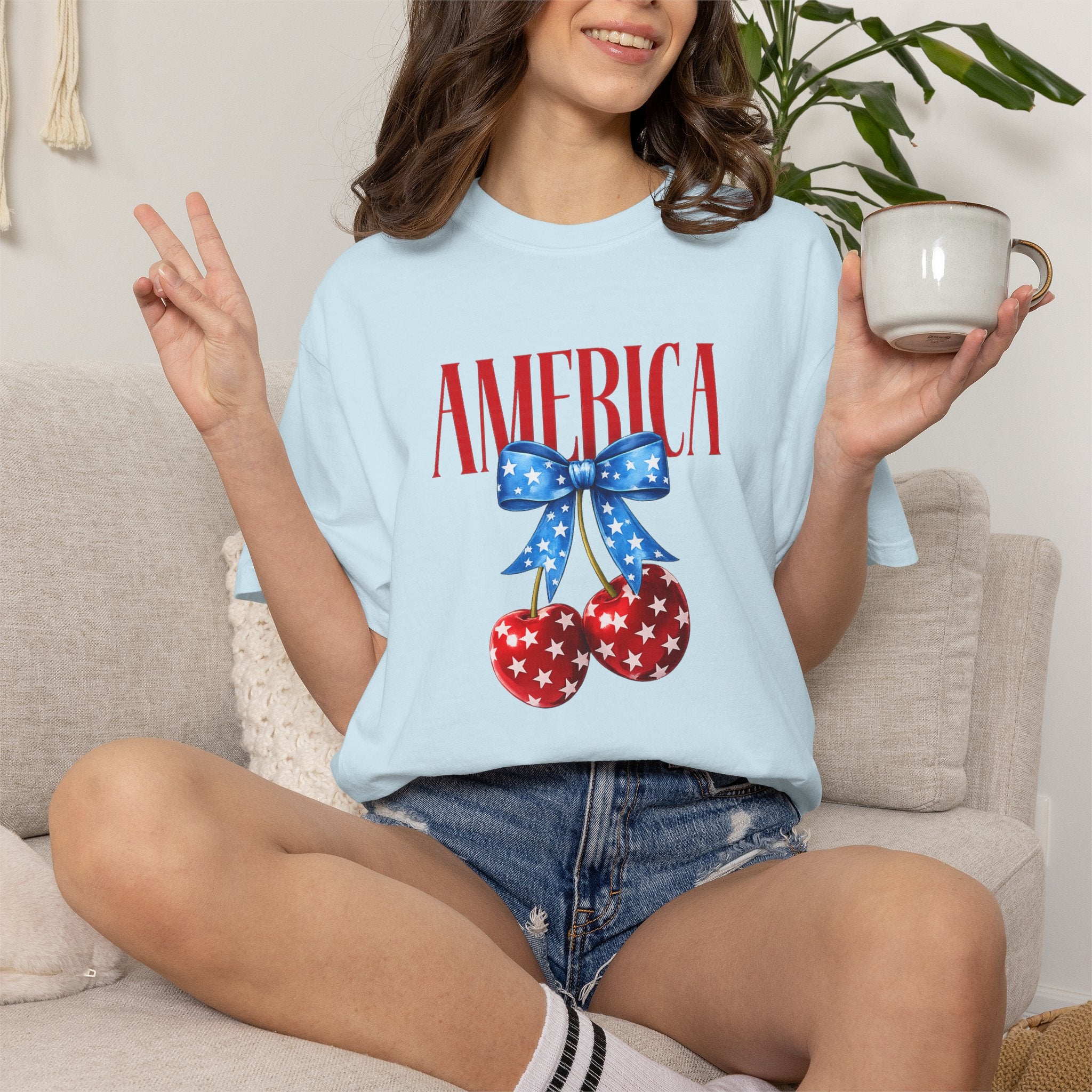 America Cherry Graphic T-Shirt