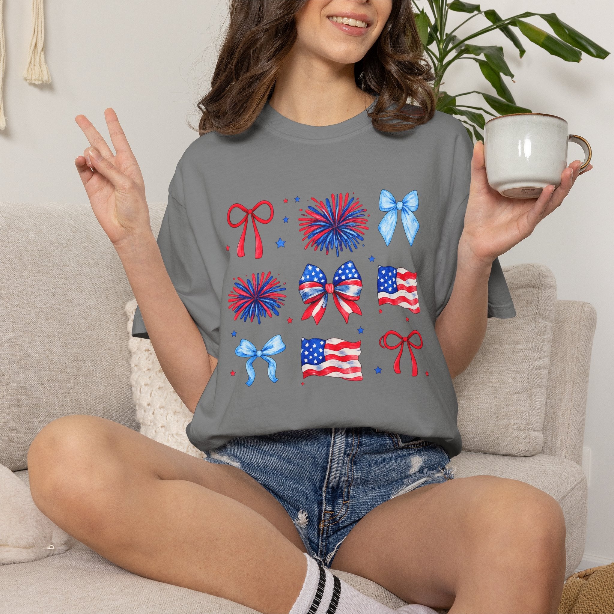 Patriotic Fourth of July Icons T-Shirt