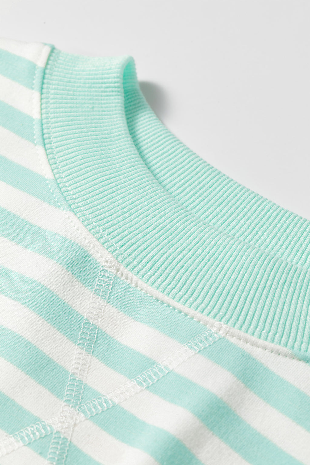 Stripe Half Sleeve Top Skort Two Piece Set