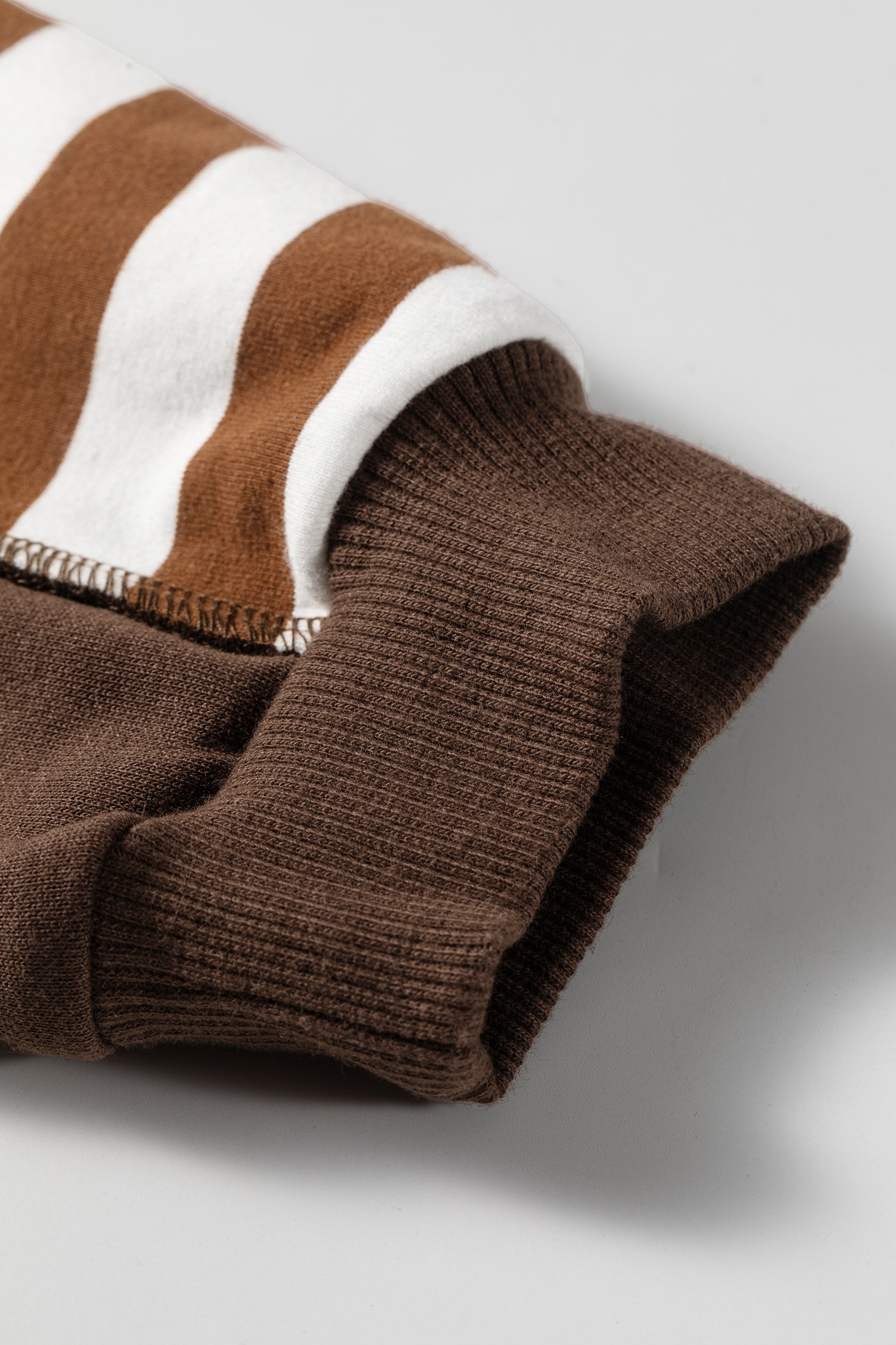 Brown Stripe Long Sleeve Top