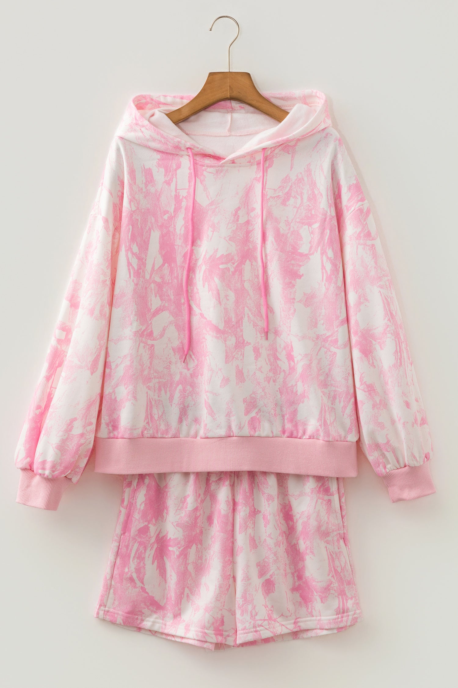 Pink Abstract Print Two Piece Set