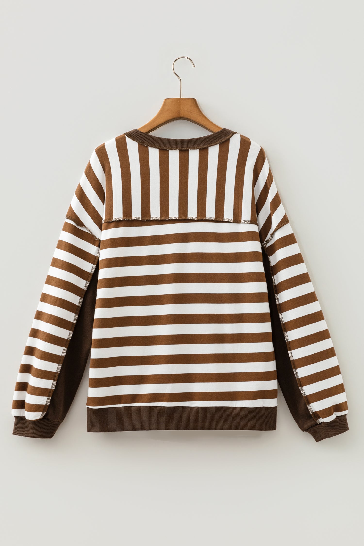 Brown Stripe Long Sleeve Top