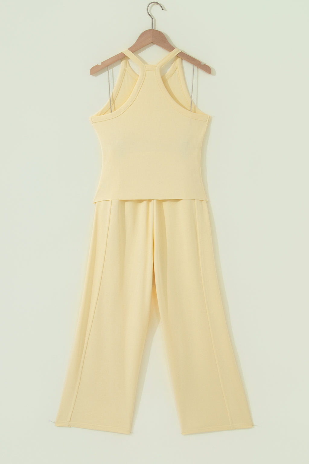 Ribbed Tank Top and Sweatpants Set