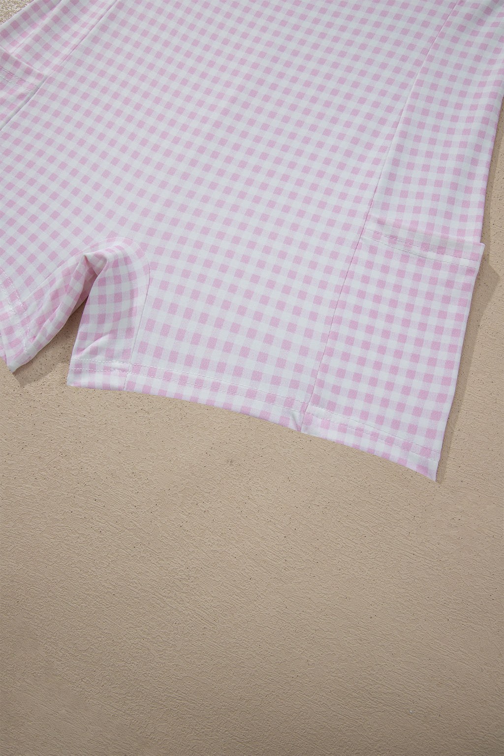 Gingham Contrast Patchwork Loose Mini Dress