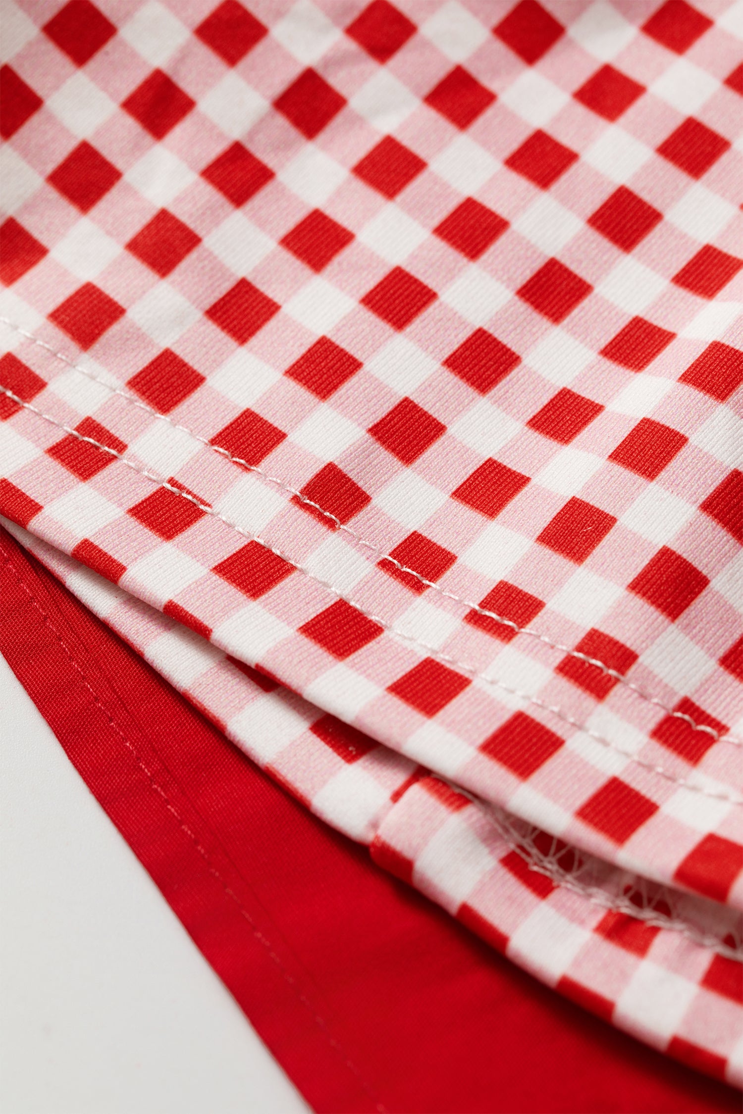 Gingham Contrast Patchwork Loose Mini Dress
