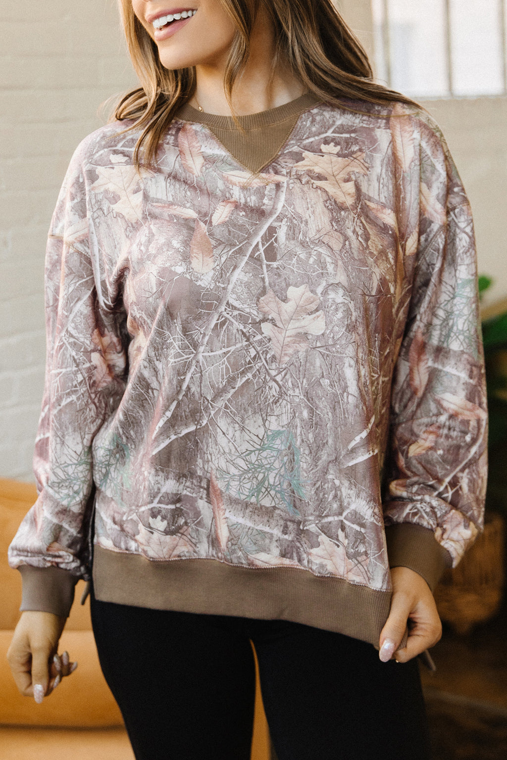 Camo Print Sweatshirt