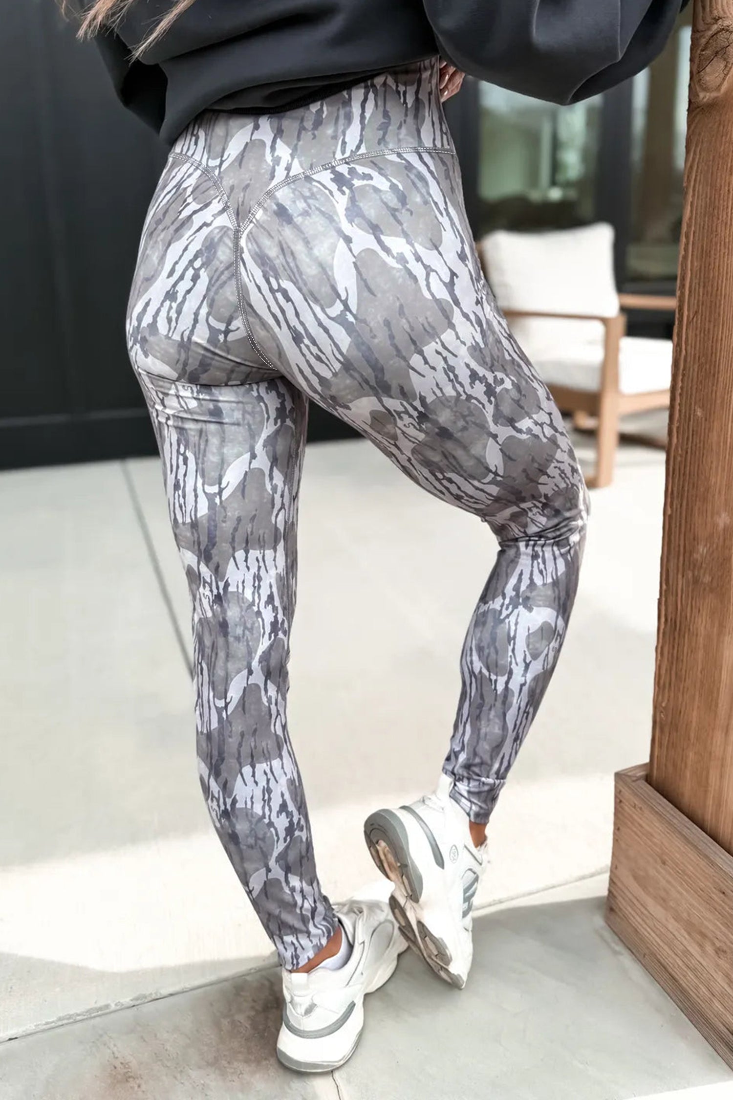 Camouflage Pattern High Waist Leggings