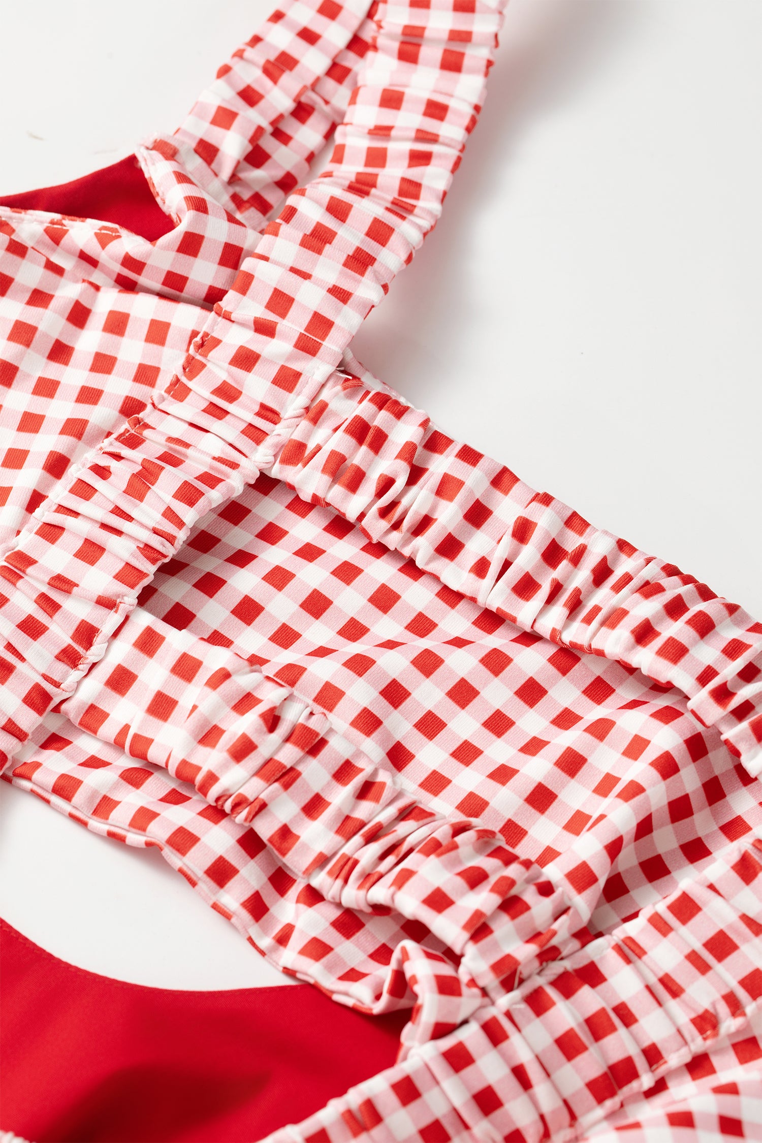 Gingham Contrast Patchwork Loose Mini Dress