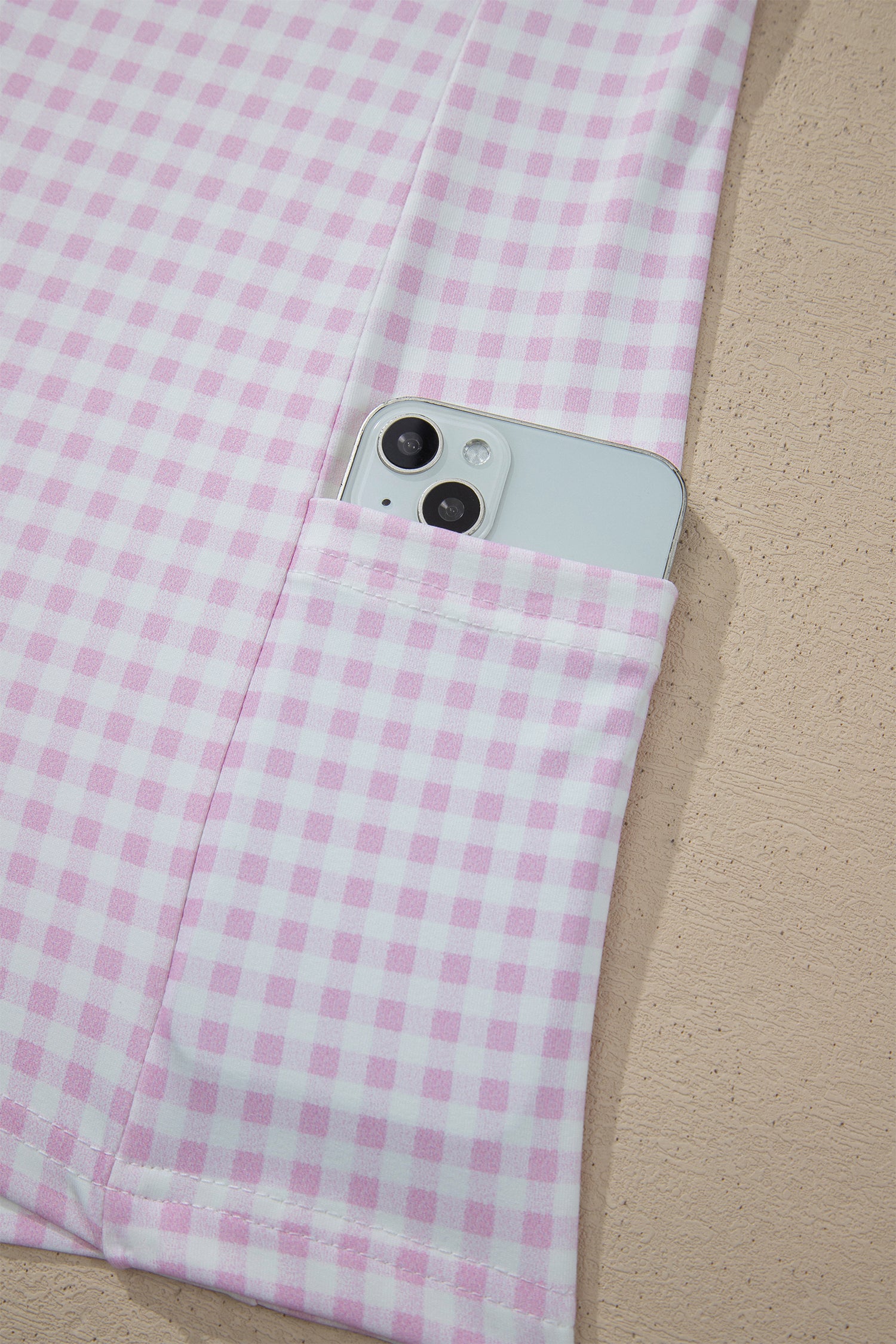 Gingham Contrast Patchwork Loose Mini Dress