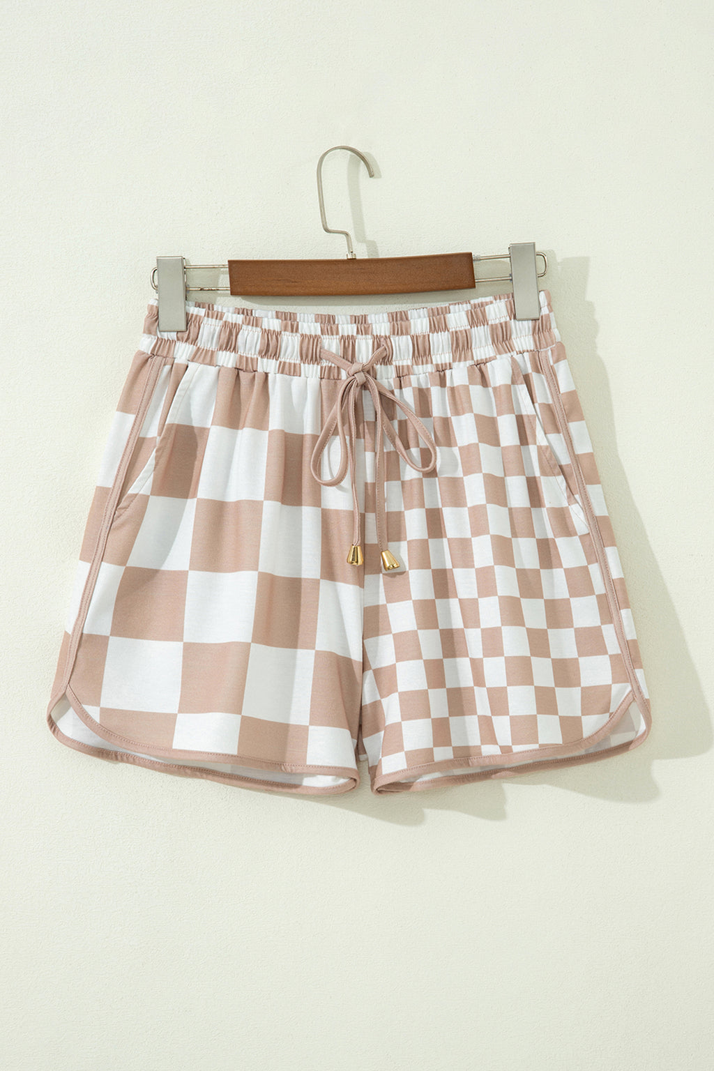 Double Checkered Print Shorts